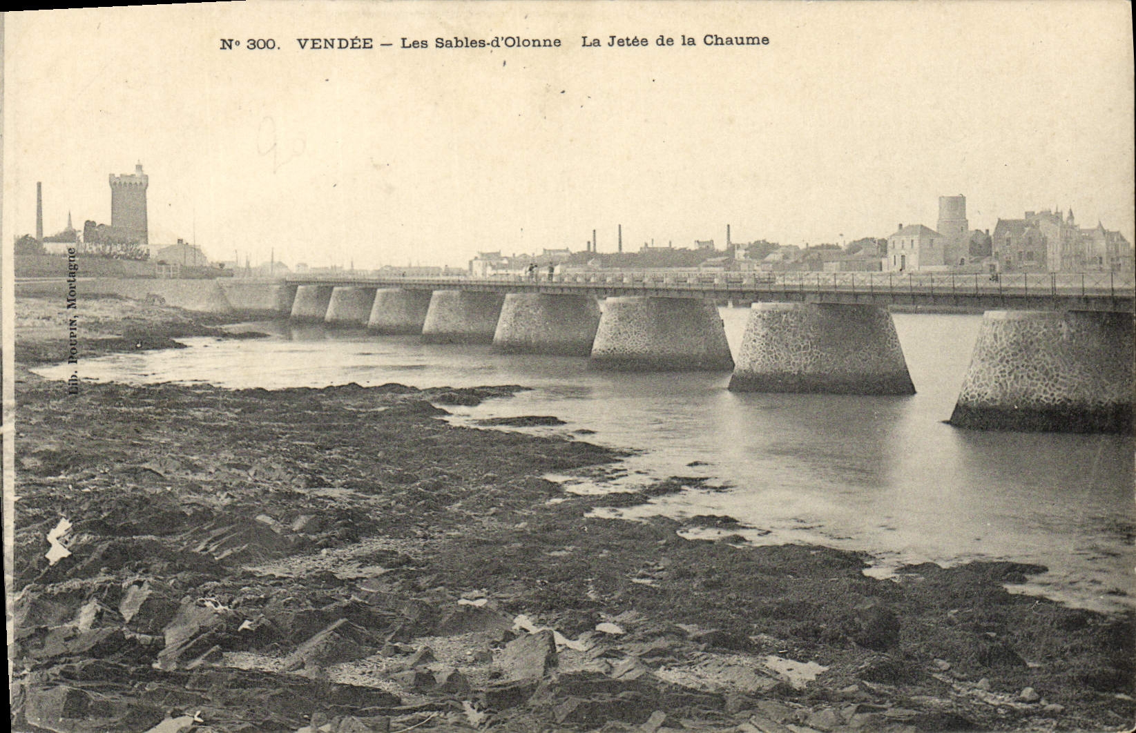 POSTAL de la VENDIMIA el Vendée Sables d'Olonne el embarcadero de la paja