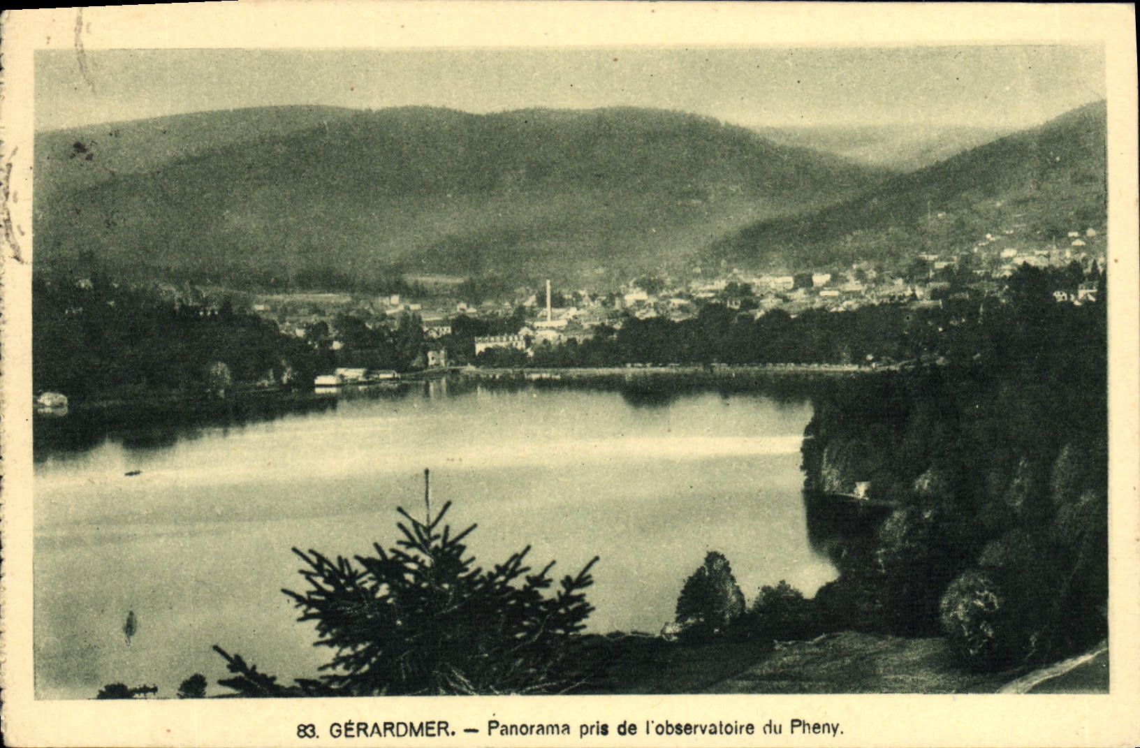 VINTAGE POSTCARD Gerardmer Panorma Taken De I' Observatoire Of Pheny