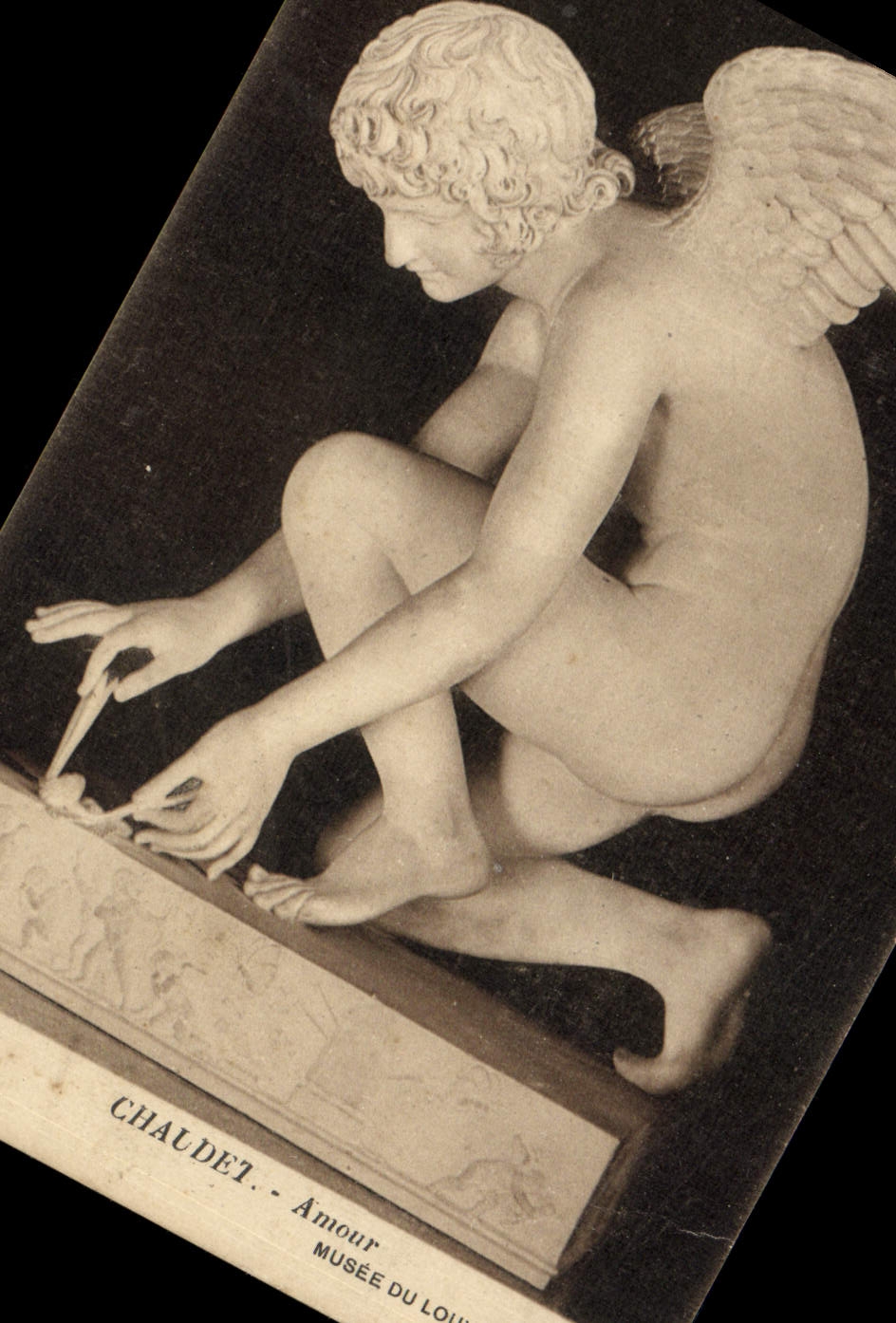 VINTAGE POSTCARD Chaudet Love Museum Of Louvre Paris