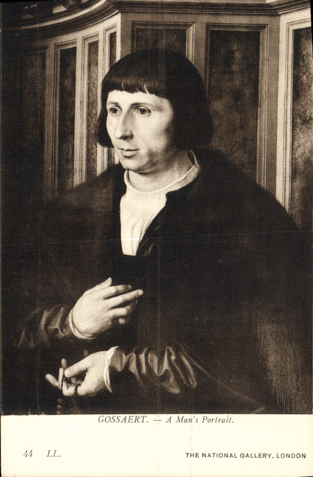 VINTAGE POSTCARD Gossaert has Man' S Portrait The London National Gallery
