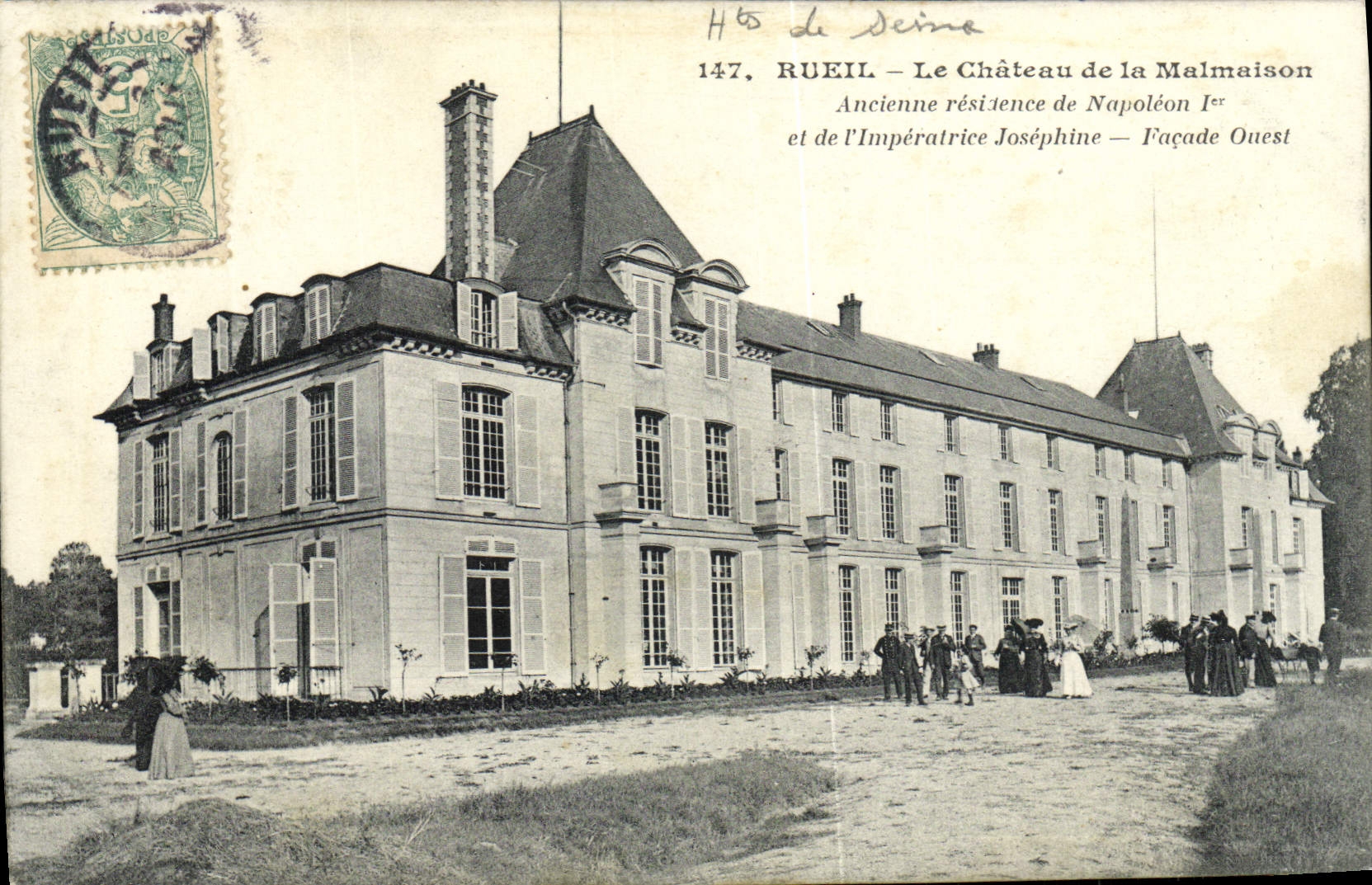 VINTAGE POSTCARD Rueil the Castle of Malmaison