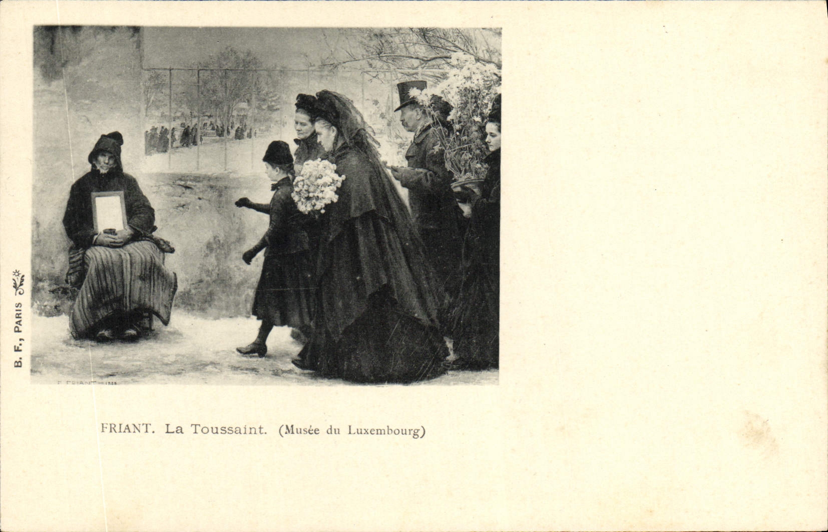 VINTAGE POSTCARD Friant All Saints' day Museum of Luxembourg Paris