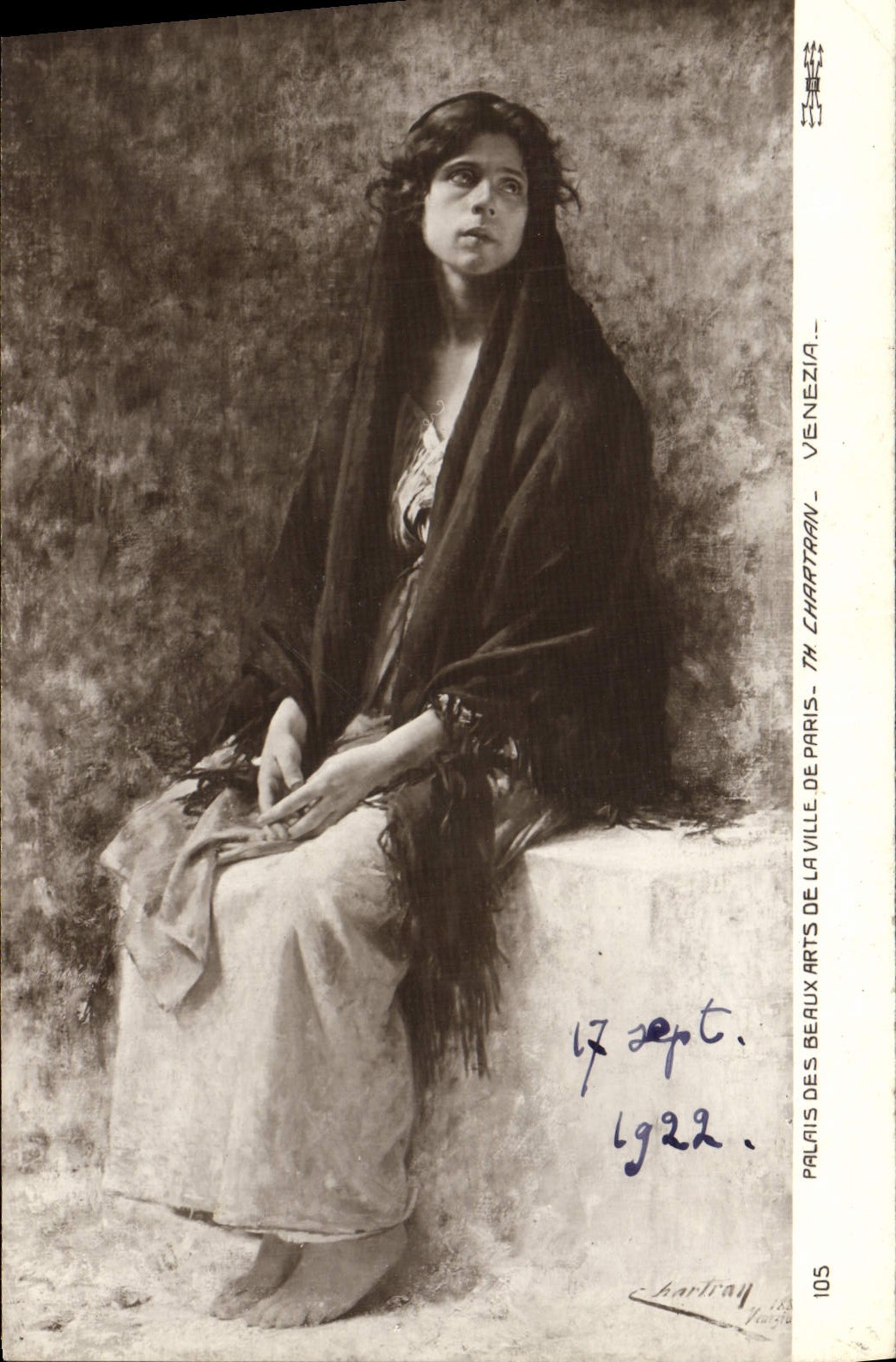 VINTAGE POSTCARD Venezia Palate Of Beautiful arts Of the town Of Chartres-native Paris