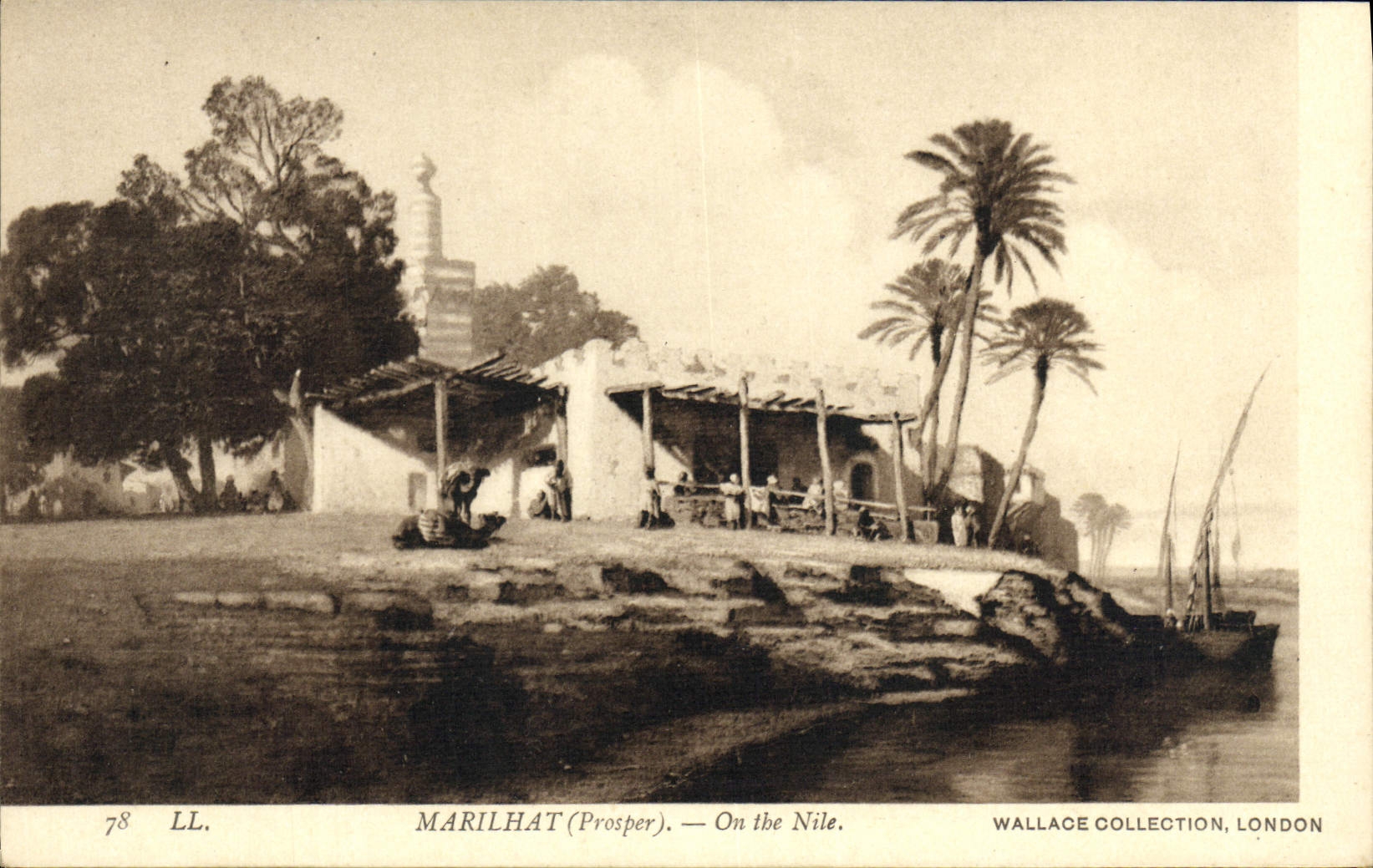 CPA Marilhat Prosper On the Nile Egypte Wallace Collection London