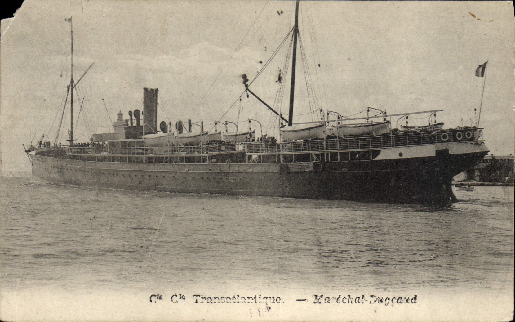 VINTAGE POSTCARD general Co Transatlantic Bugeaud Marshal