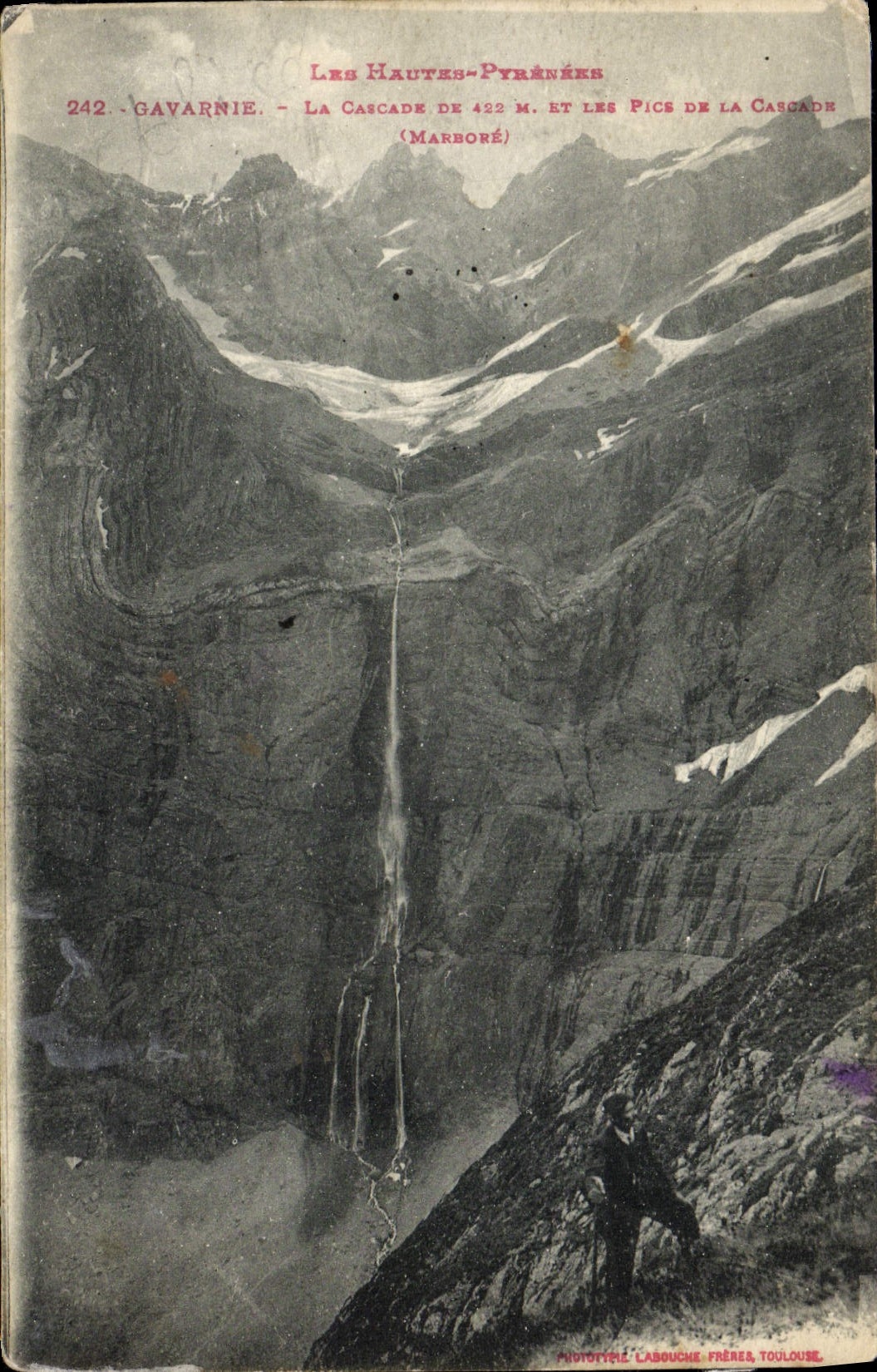 VINTAGE POSTCARD Gavarnie the Cascade And Peaks of the cascade