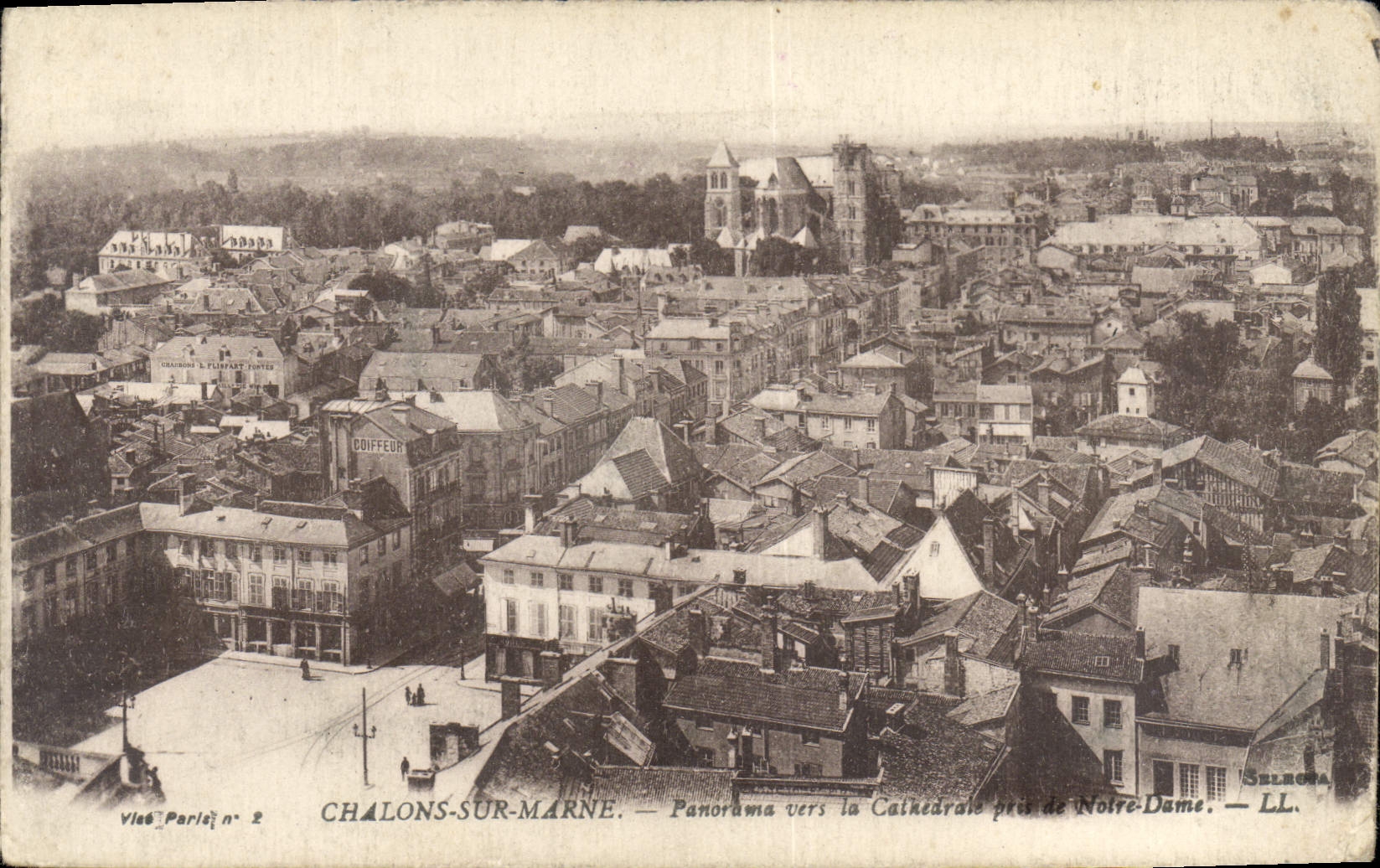 VINTAGE POSTCARD Trawl-nets On the Marne Panorama Towards the Cathedral close to Notre Dame