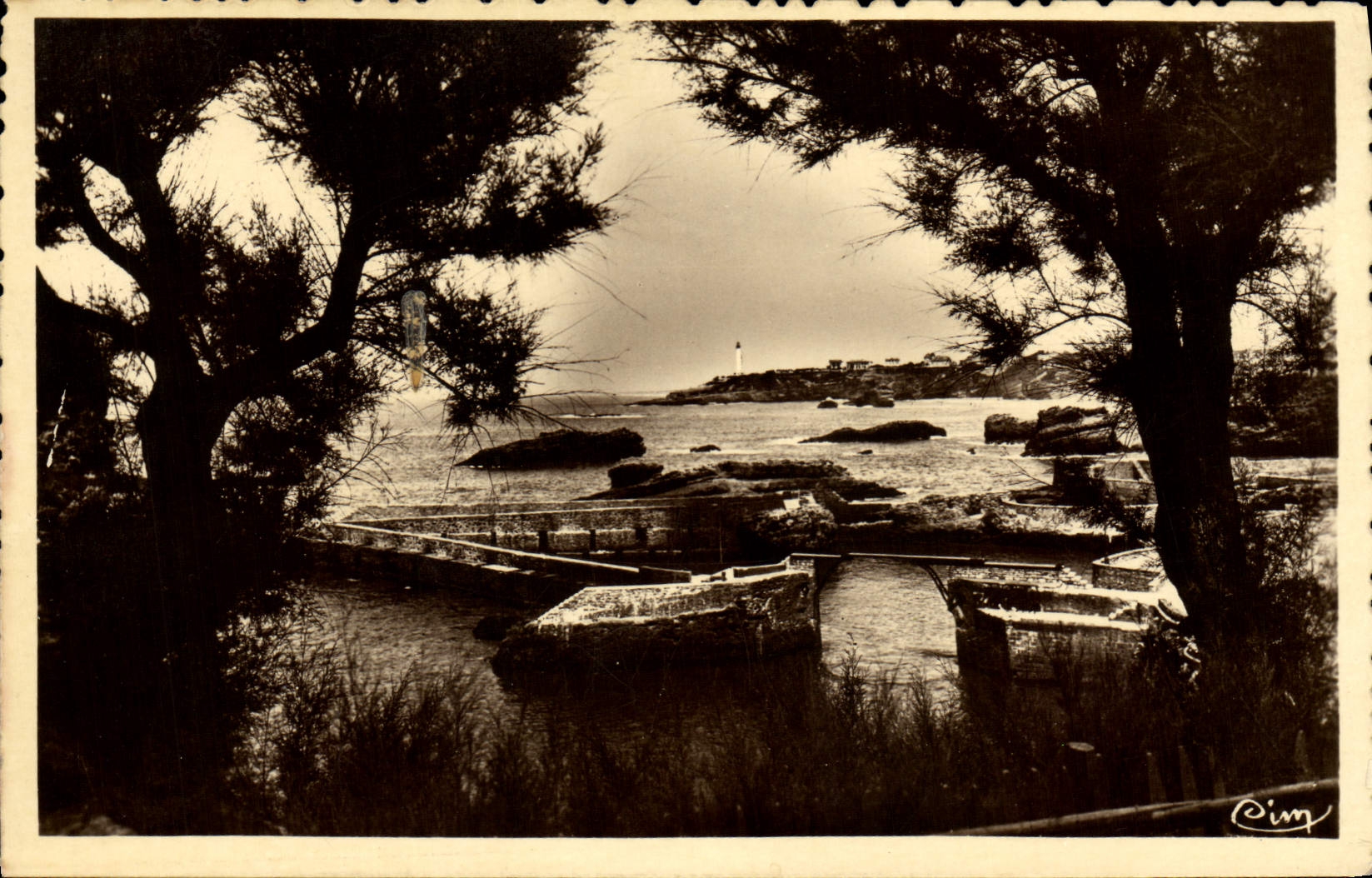 CPA Biarritz Jolie echappee sur le Port des Pecheurs