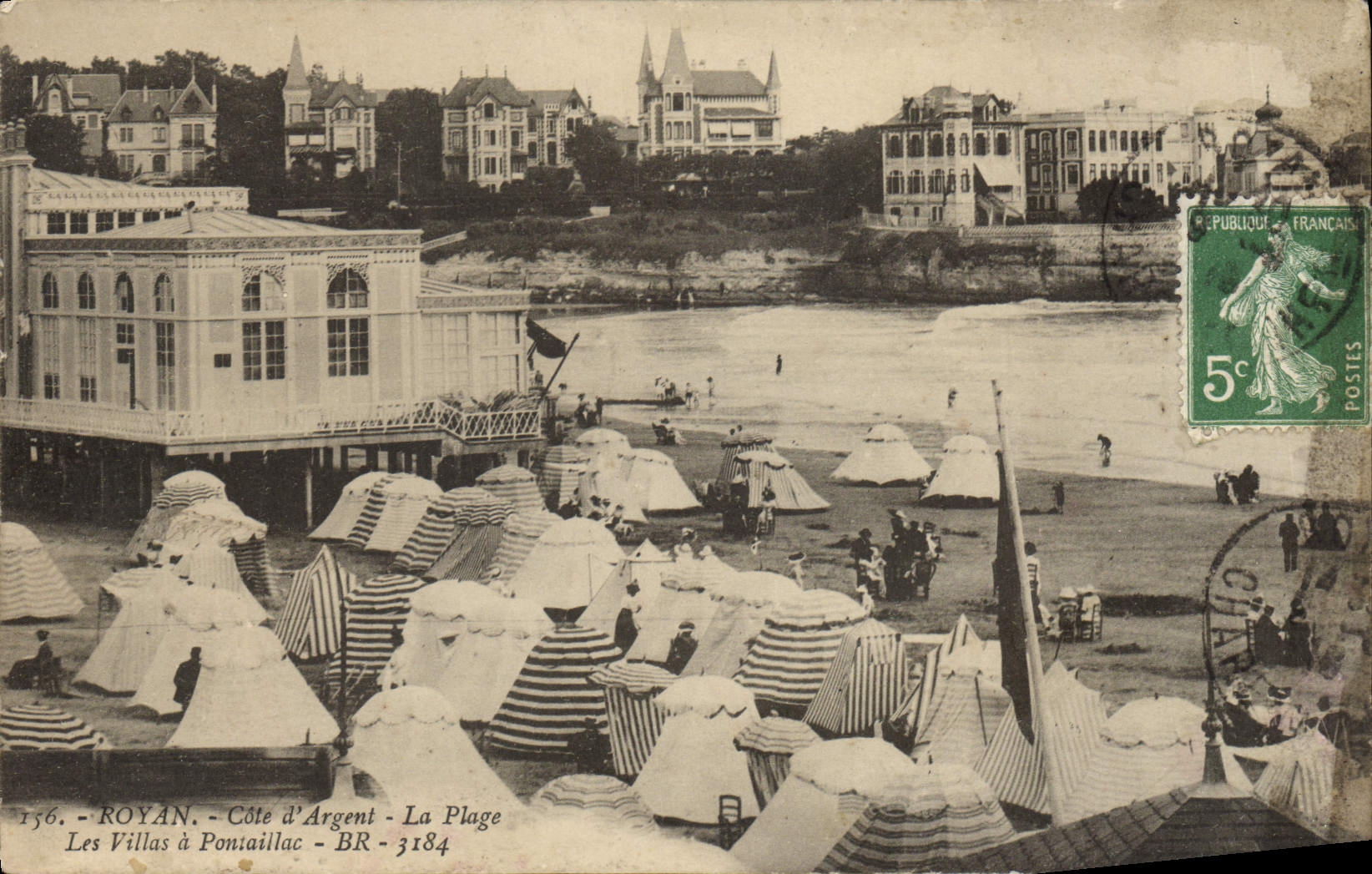 El dinero del corral de Royan de la POSTAL de la VENDIMIA la playa los chalets tiene Pontaillac