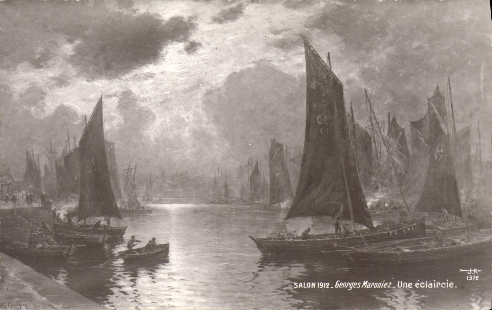 VINTAGE POSTCARD Living room 1912 Georges Maroniez a Break Boats of sin