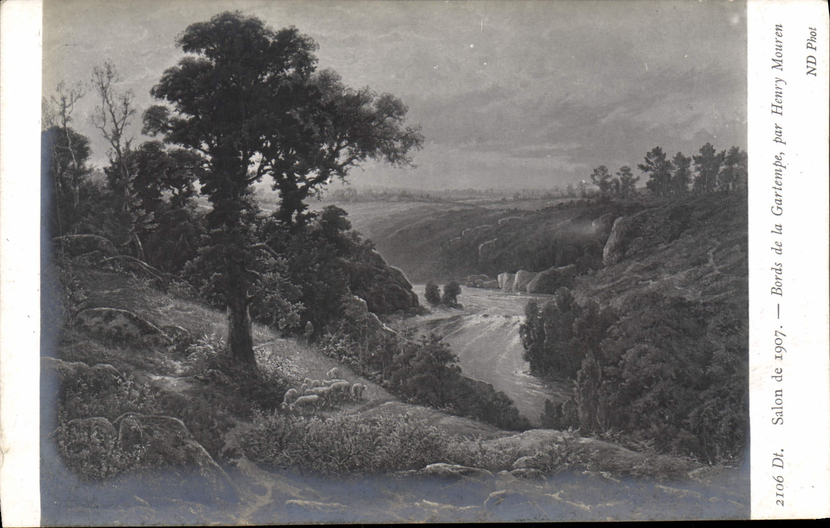 VINTAGE POSTCARD Living room 1907 Edges of Gartempe By Henry Mouren