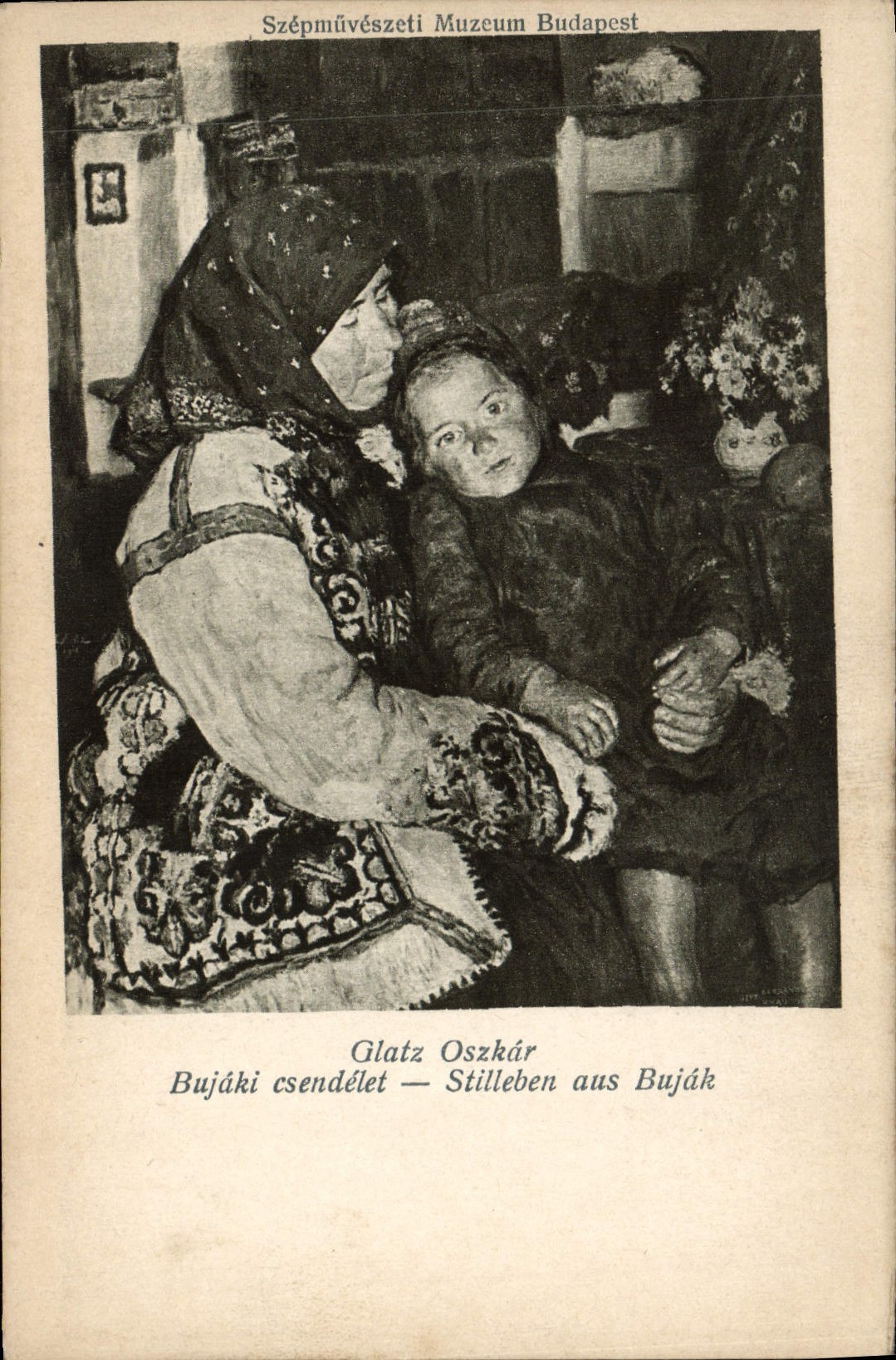 VINTAGE POSTCARD Glatz Oszkar Bujaki csendelet Stilleben Aus Bujak Budapest