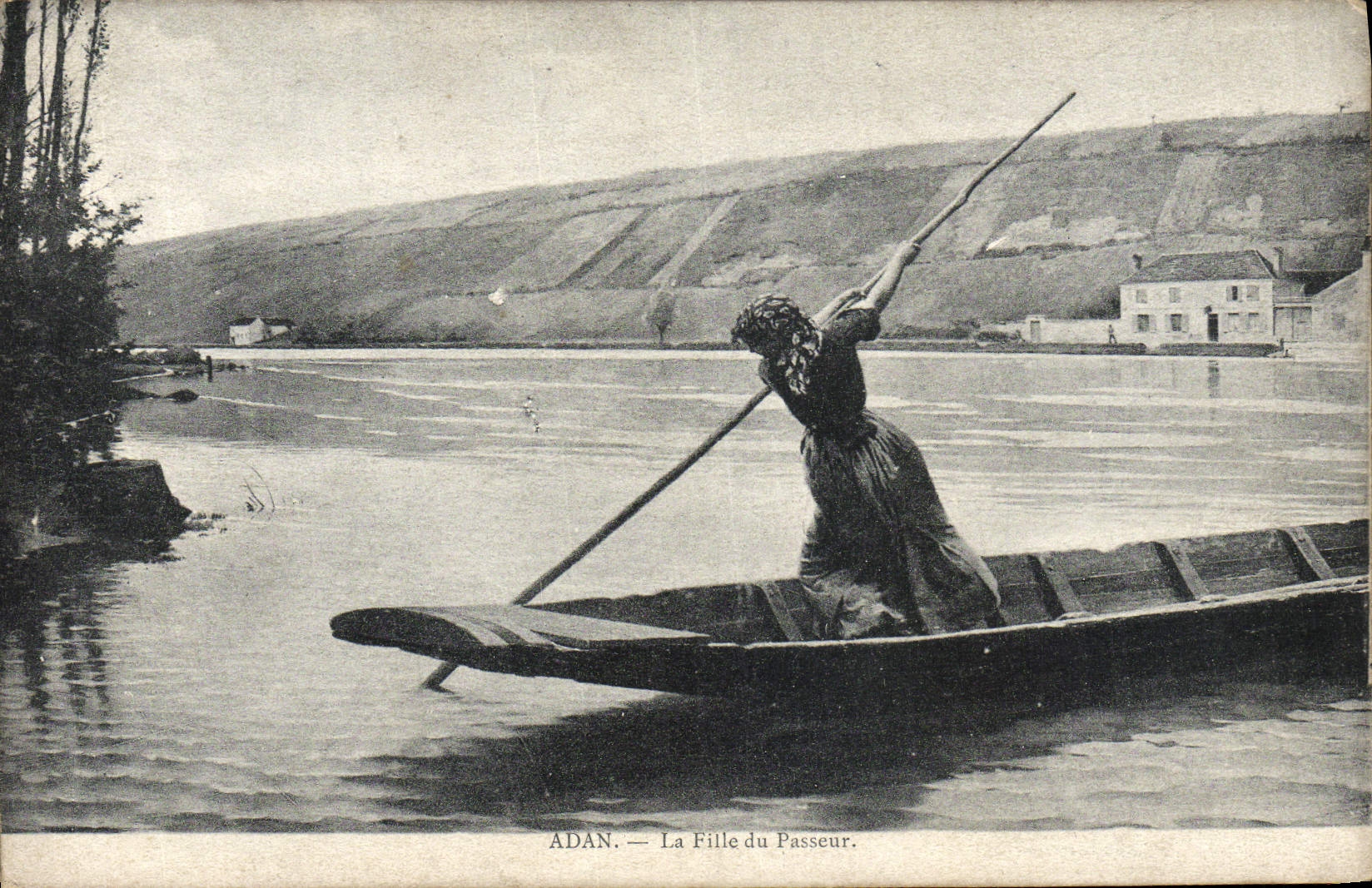 VINTAGE POSTCARD Adan the Girl Of the Frontier runner