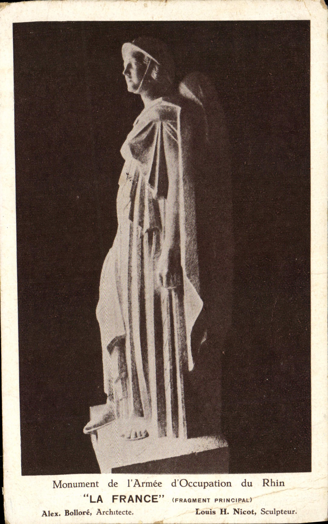 CPA Monument De L'Arme D'Occupation Du Rhin La France La France 