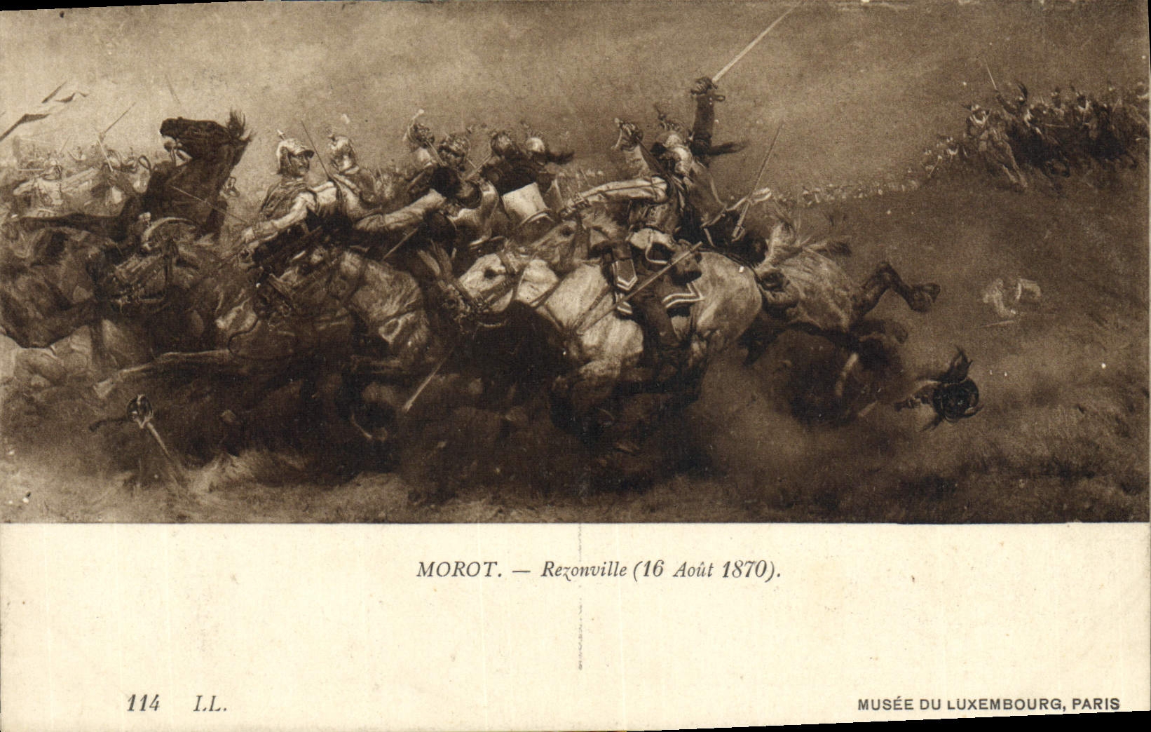 VINTAGE POSTCARD Morot Rezonville August 16th, 1870 Museum Of Luxembourg Paris Militaria