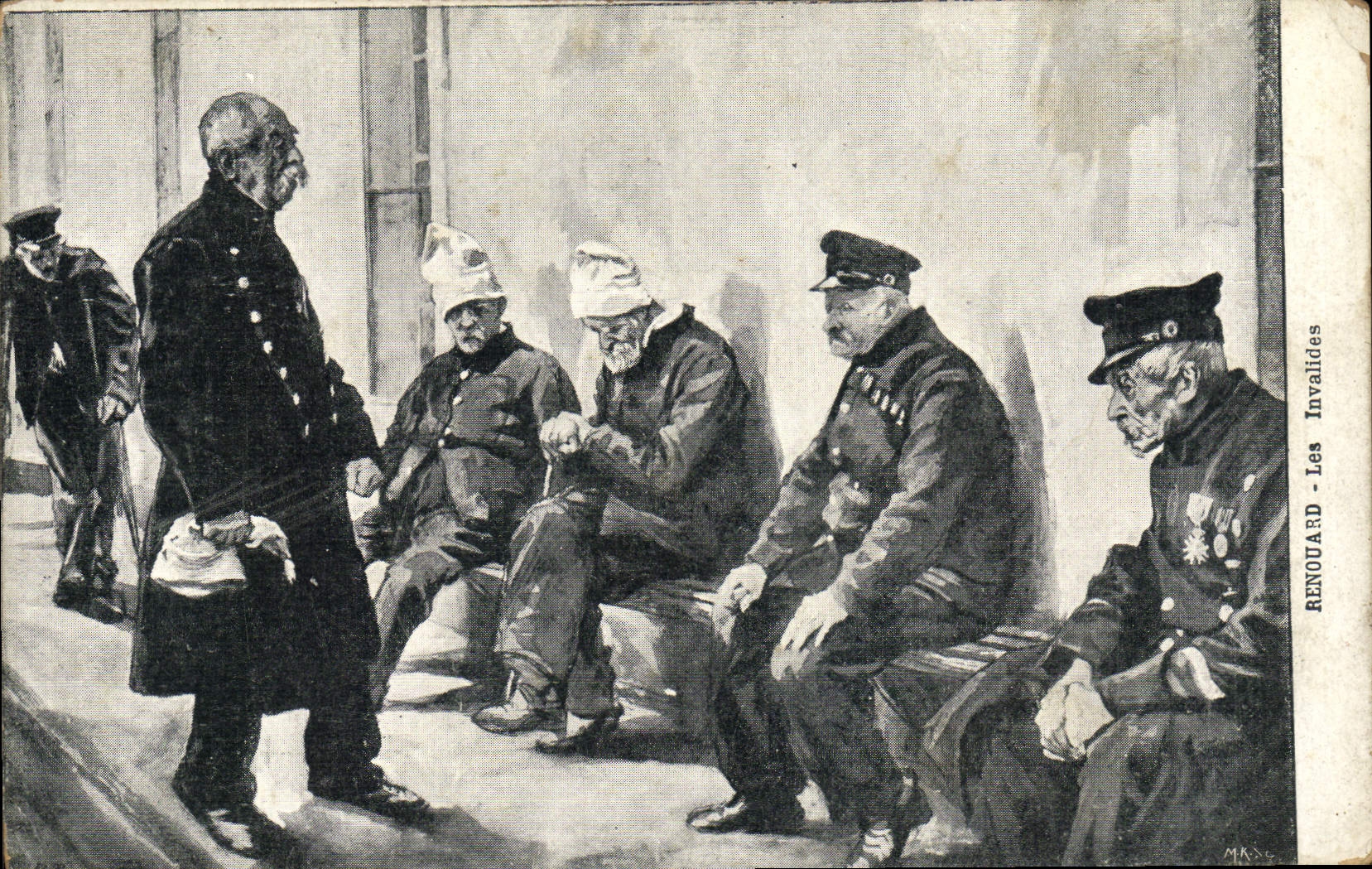 VINTAGE POSTCARD Renouard the Invalids Militaria Paris