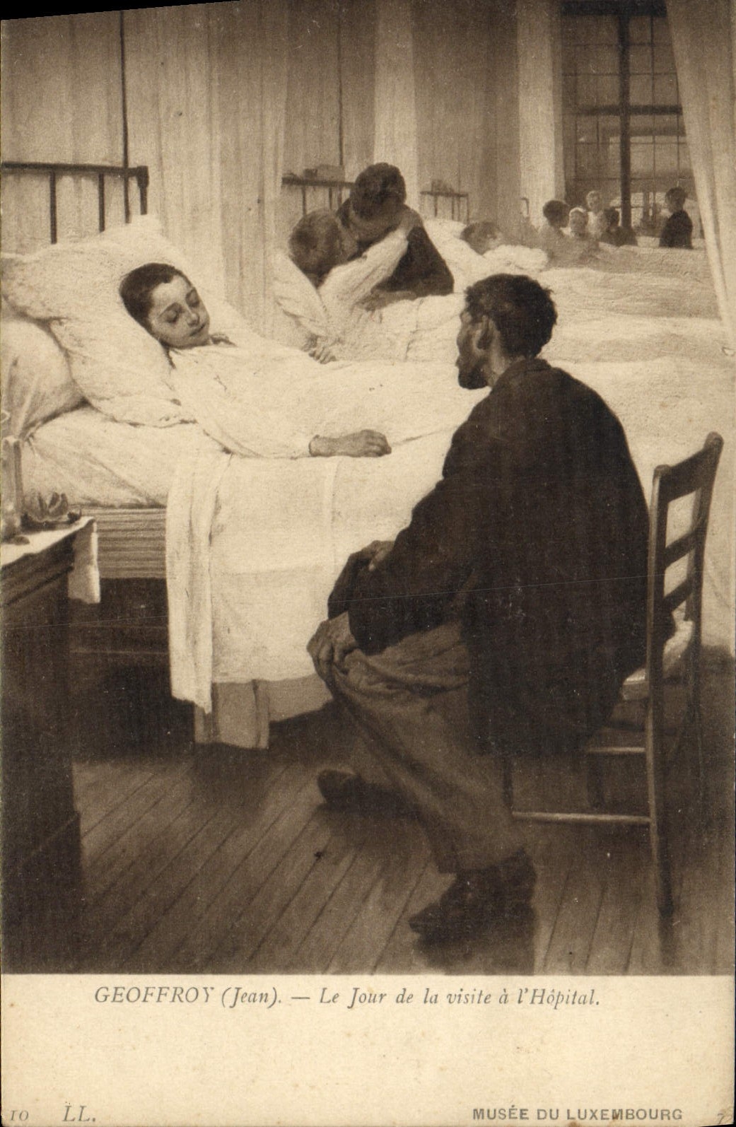 VINTAGE POSTCARD Geoffroy the Day Of the Visit At the Hospital Museum Of Luxembourg