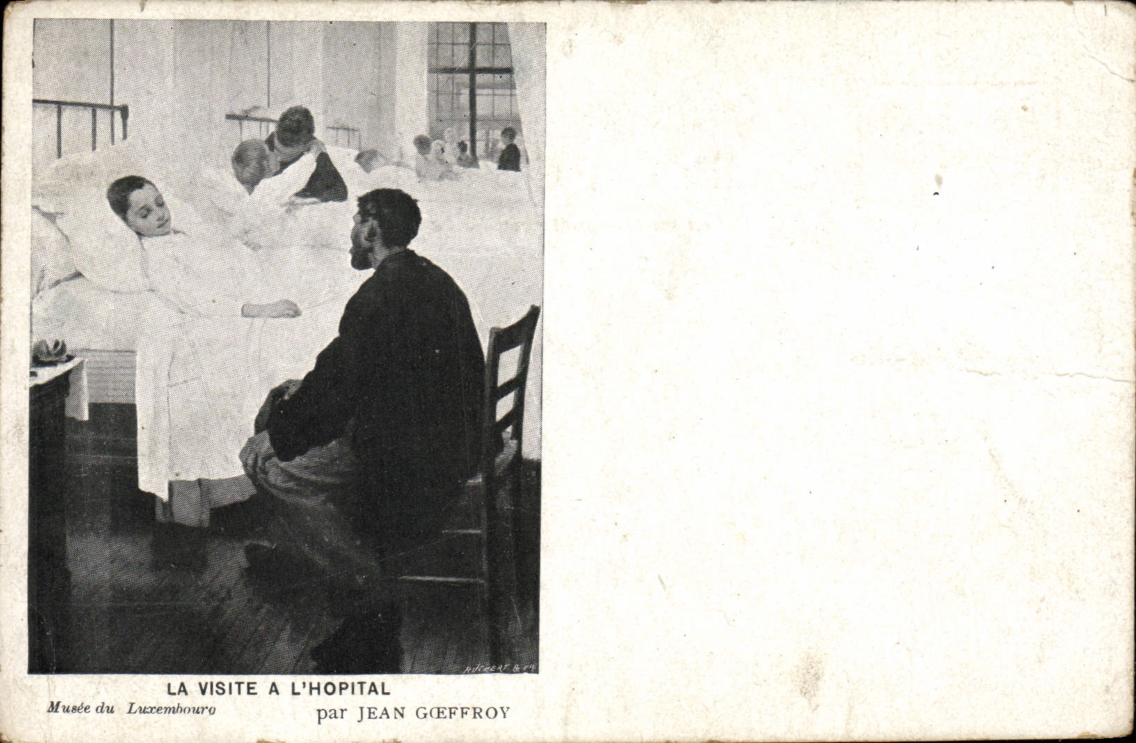 VINTAGE POSTCARD the Visit At the Hospital Museum Of Luxembourg By Jean Geffroy