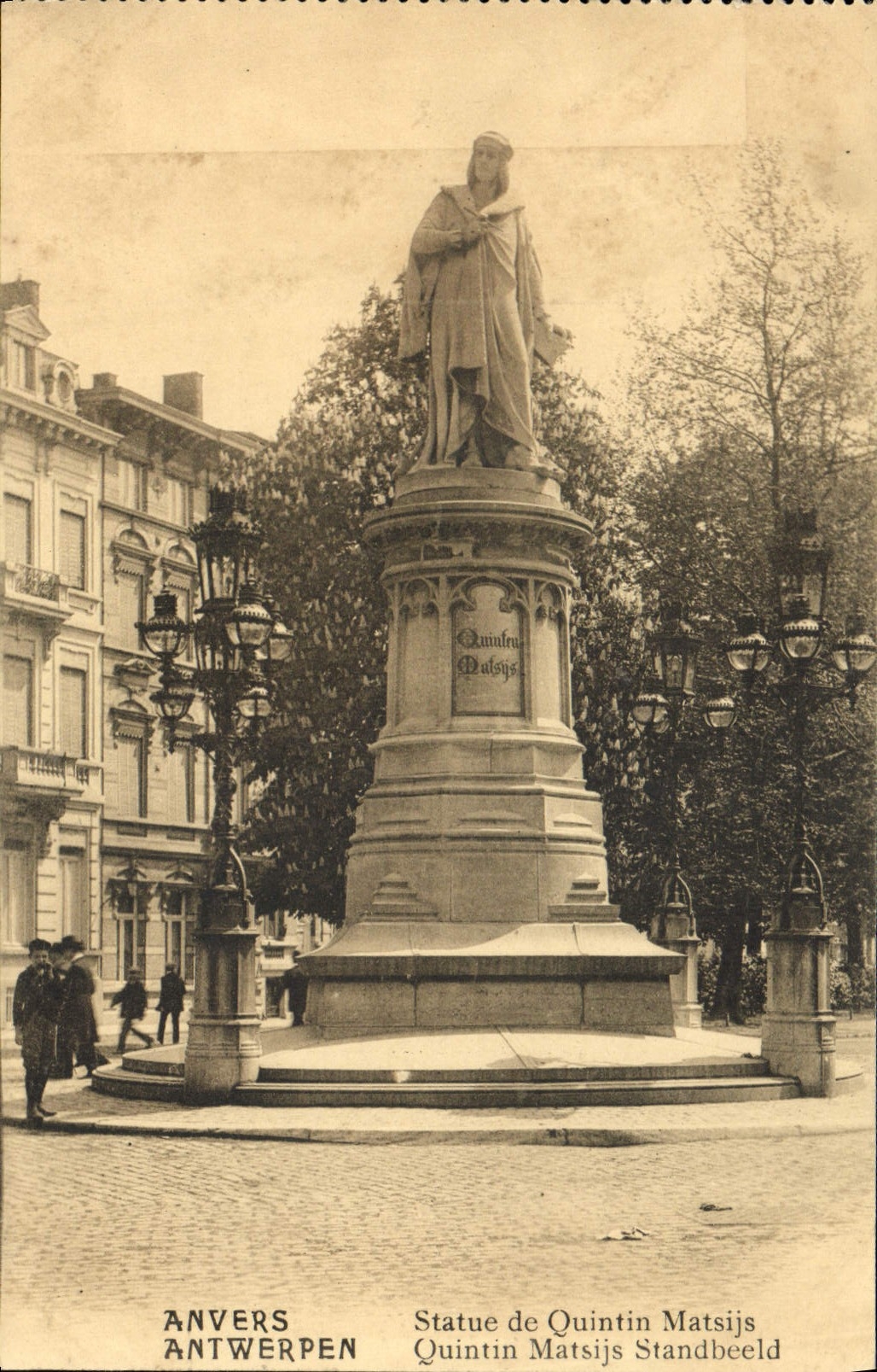 CPA Anvers Statue De Quintin Matsijs 