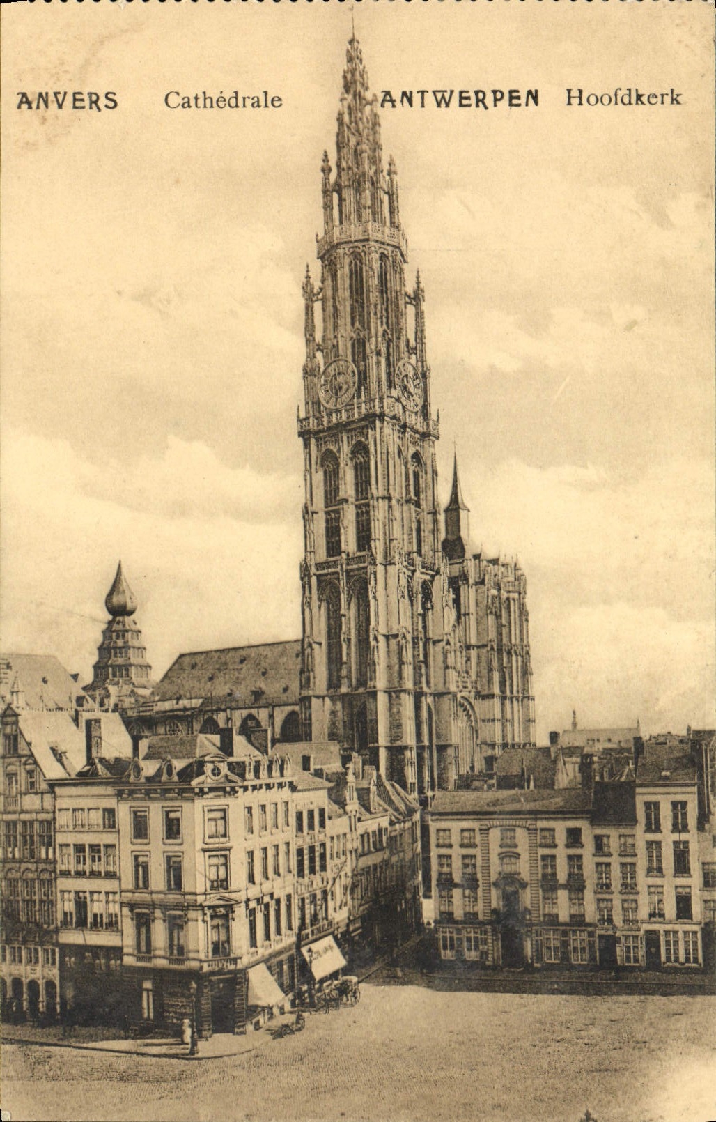 POSTAL Amberes Catherale de la VENDIMIA