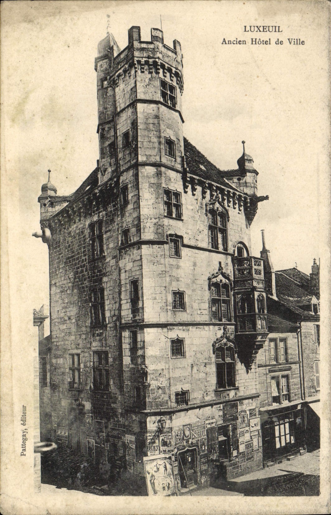 VINTAGE POSTCARD Luxeuil Old Town hall