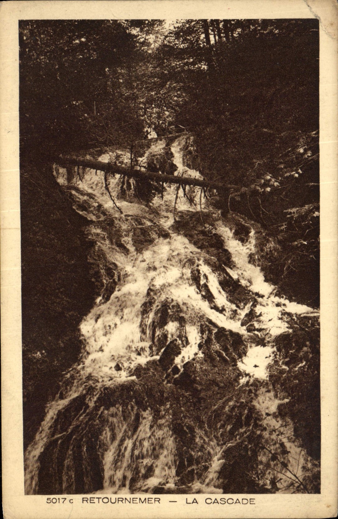 VINTAGE POSTCARD Retournemer the Cascade