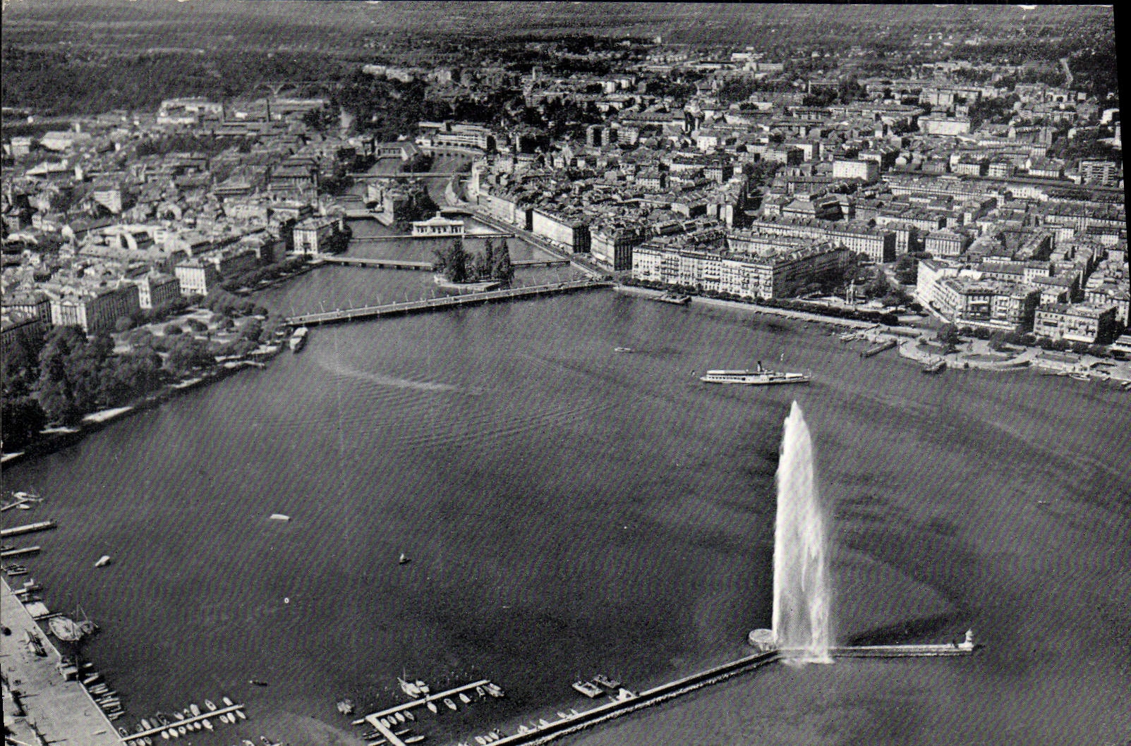 VINTAGE POSTCARD Geneva Seen Air Of the Roads