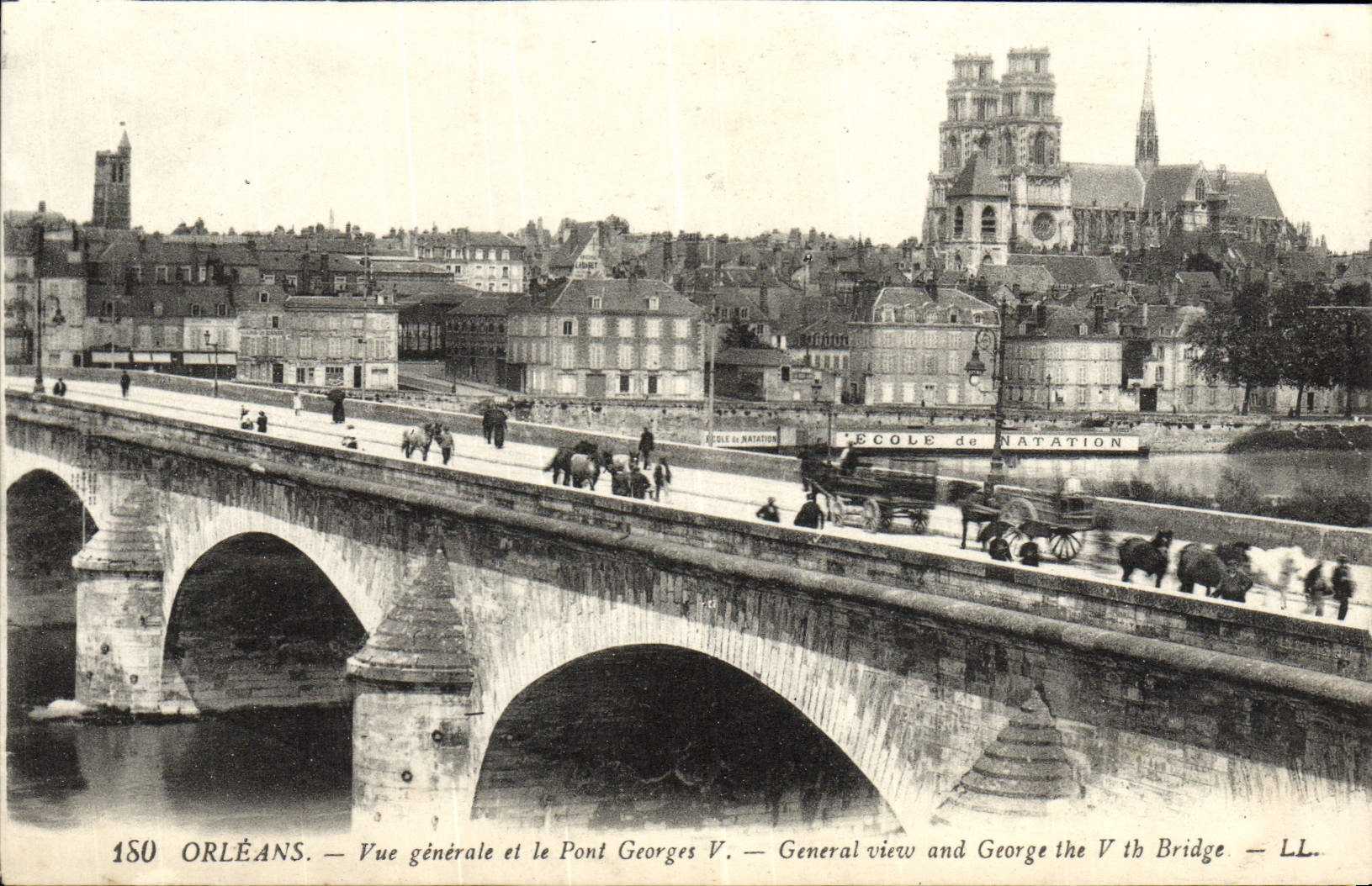 CPA Orleans Vue Generale Et Le Pont Georges General View And George The Bridge