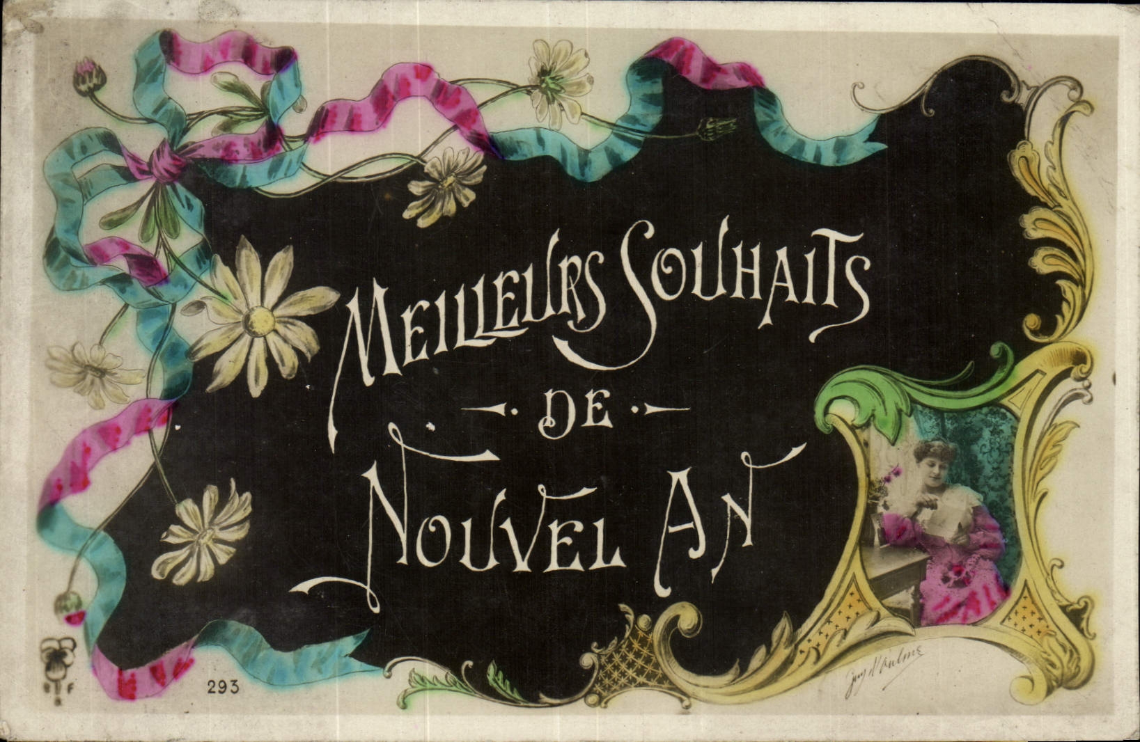 VINTAGE POSTCARD Better Wishes Of New year