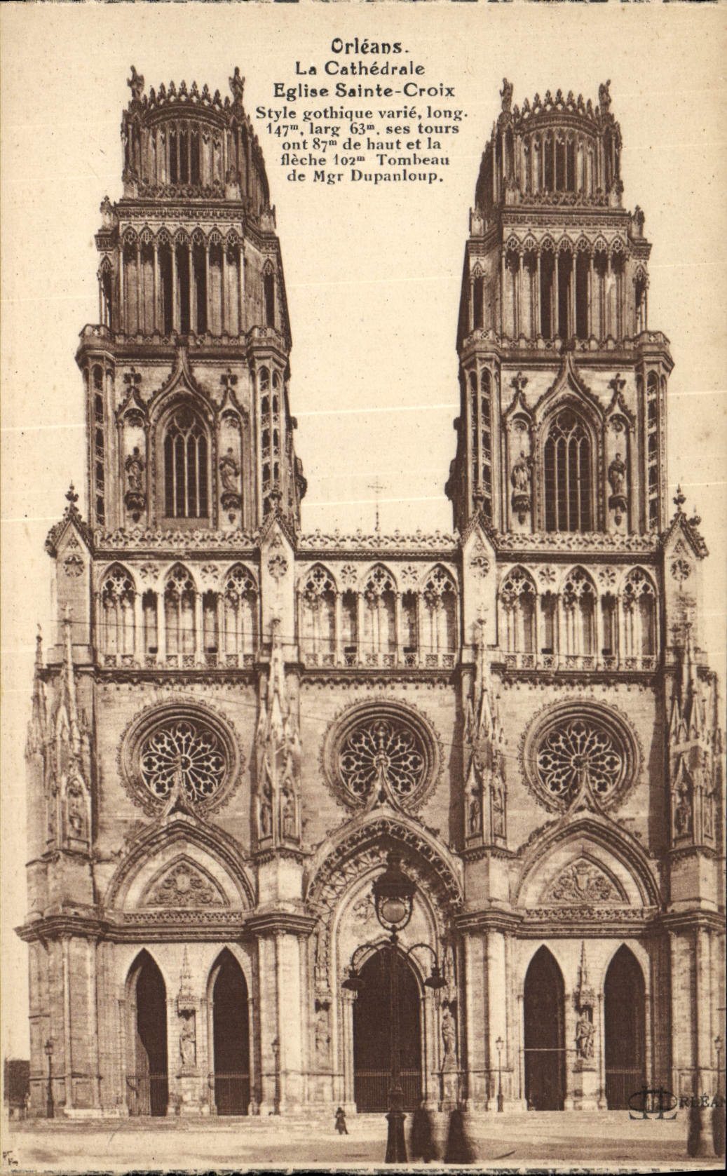 CPA Orleans La Cathedrale Eglise Sainte Croix