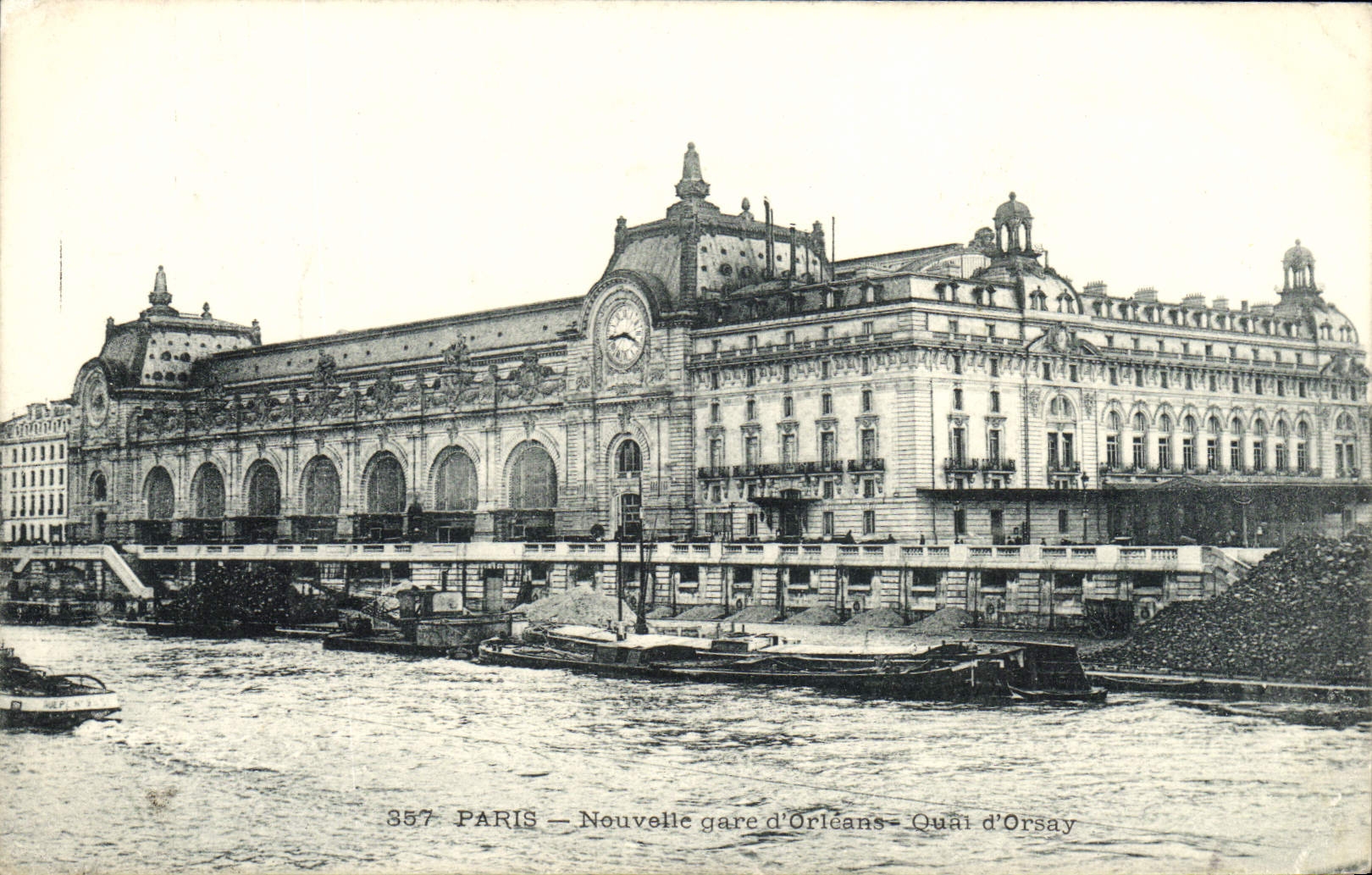 Parques del nouvelle de París de la POSTAL de la VENDIMIA de Orleans Quai de Orsay