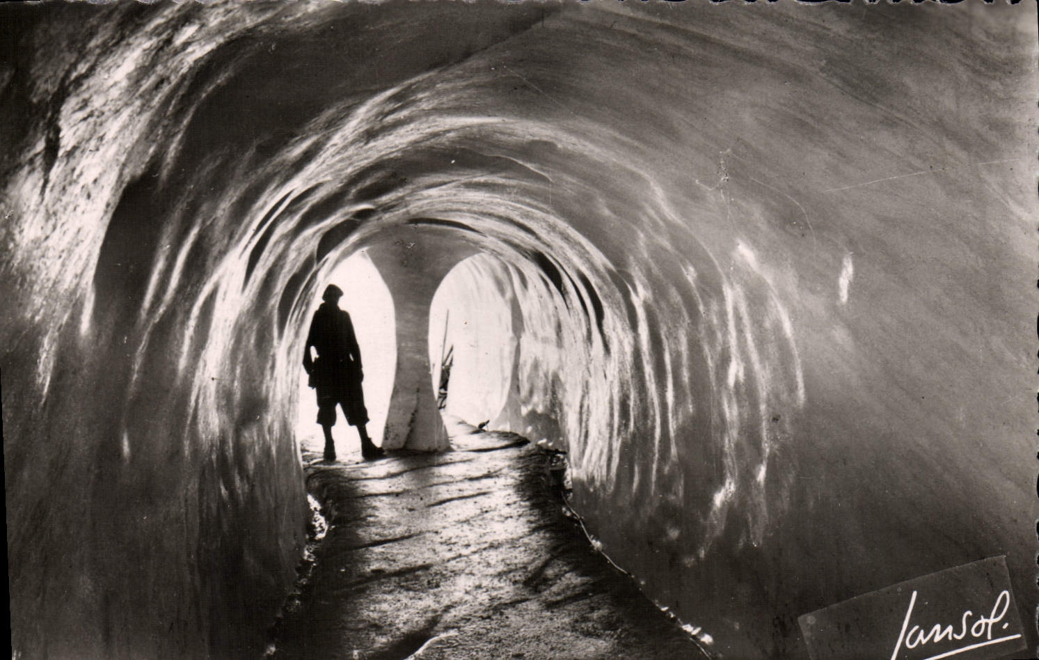 POSTAL MODERNA Chamonix Montenvers que la cueva del mar del hielo entró de la cueva