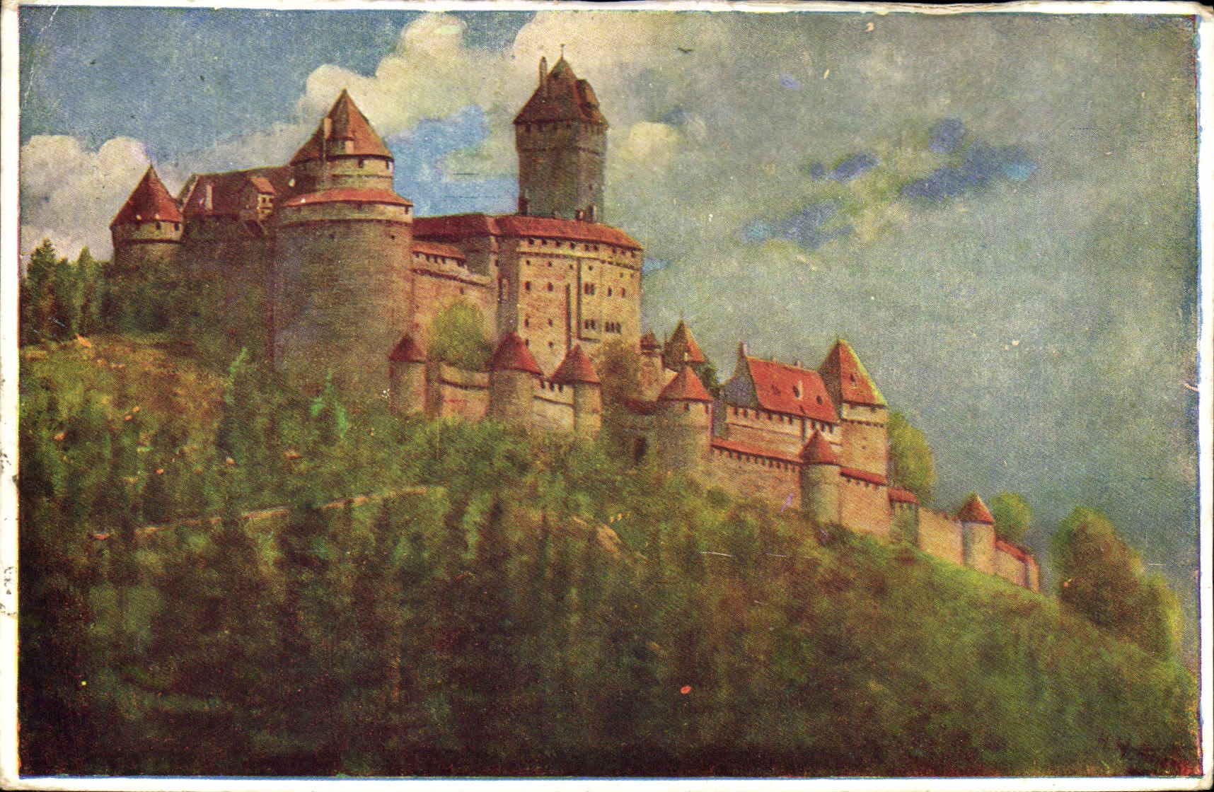 VINTAGE POSTCARD High Koeingsbourg