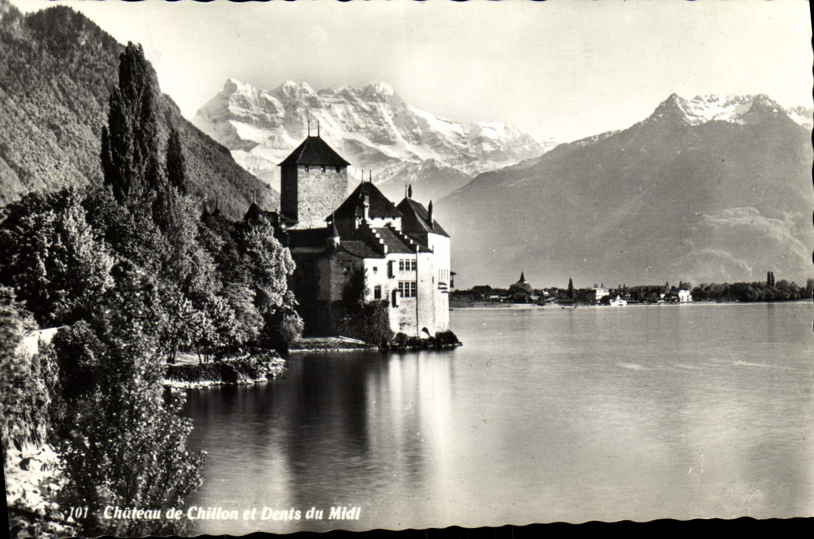 MODERN CARD Castle De Chillon And Dents Of the South