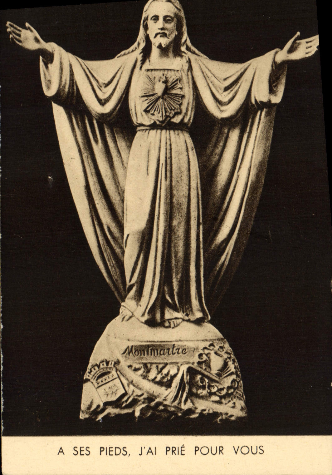 CPA Paris Souvenir Du Sacre Coeur De Montmartre Christ