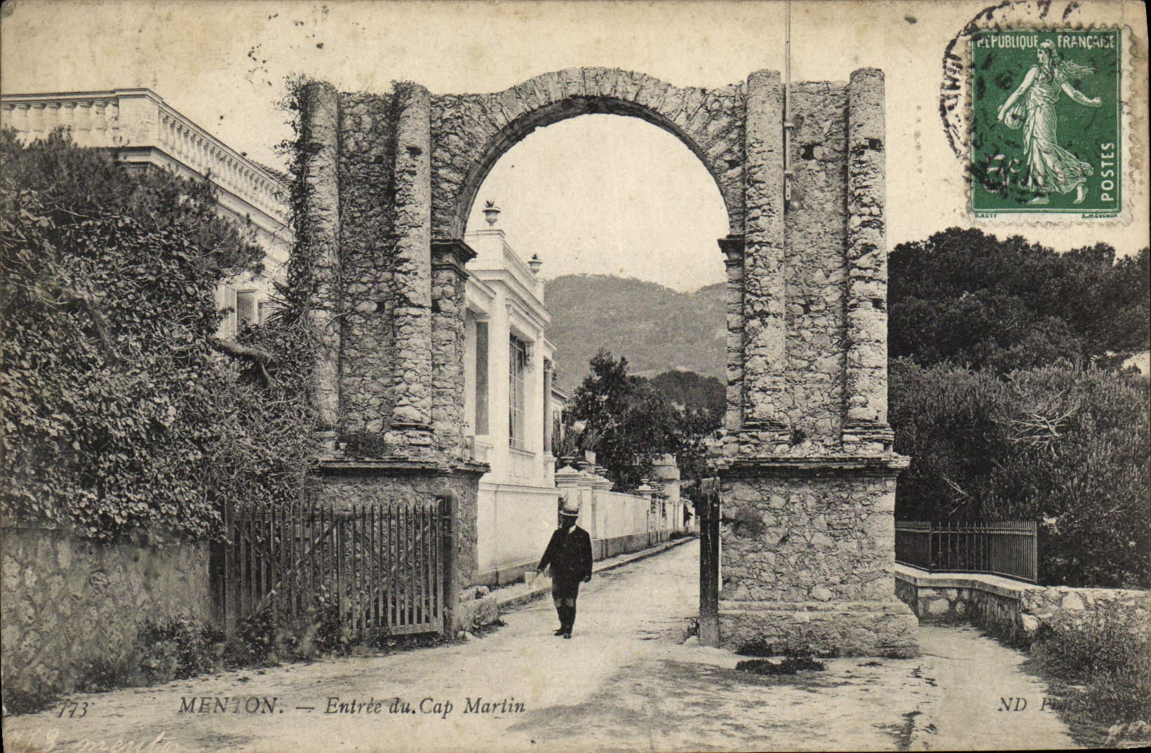 CPA Menton Entree Du Cap Martin