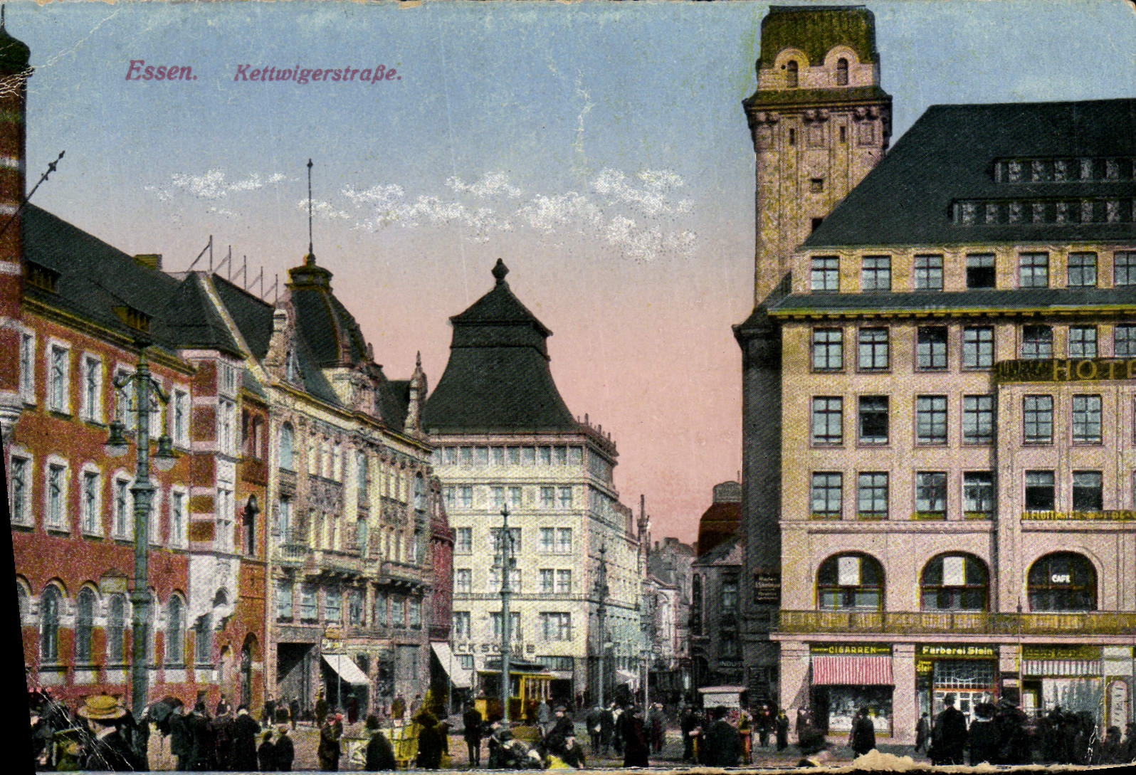 VINTAGE POSTCARD Essen Rettwigerstrape