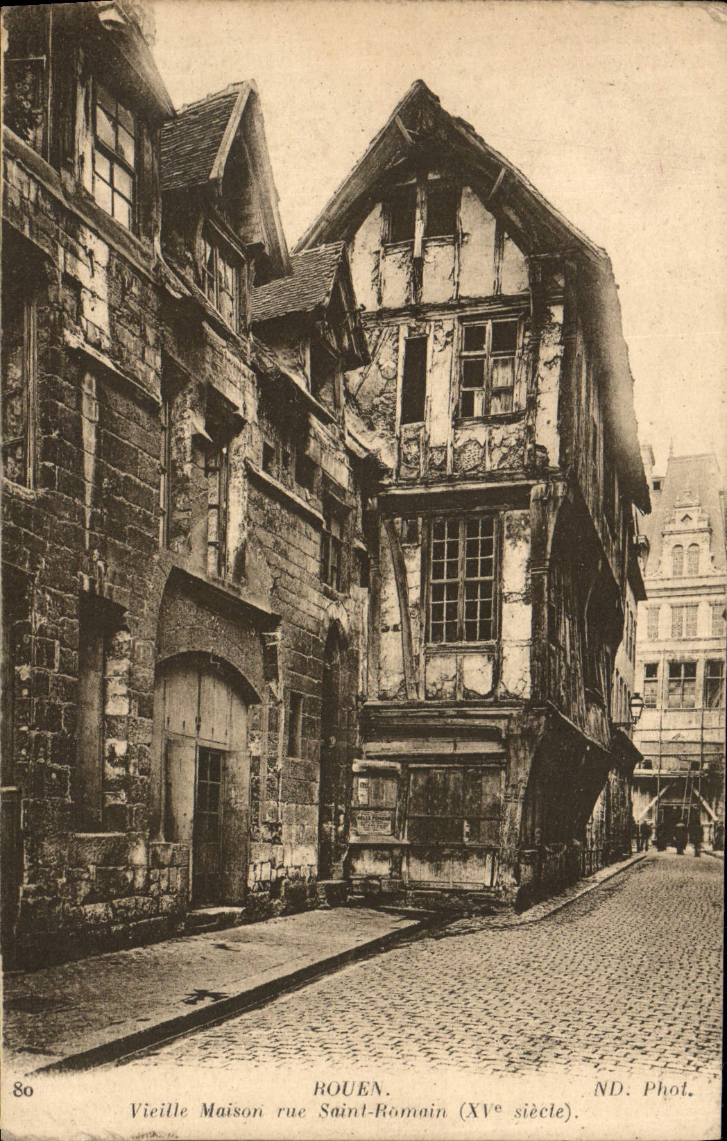 CPA Rouen Vieille Maison Rue Saint Romain