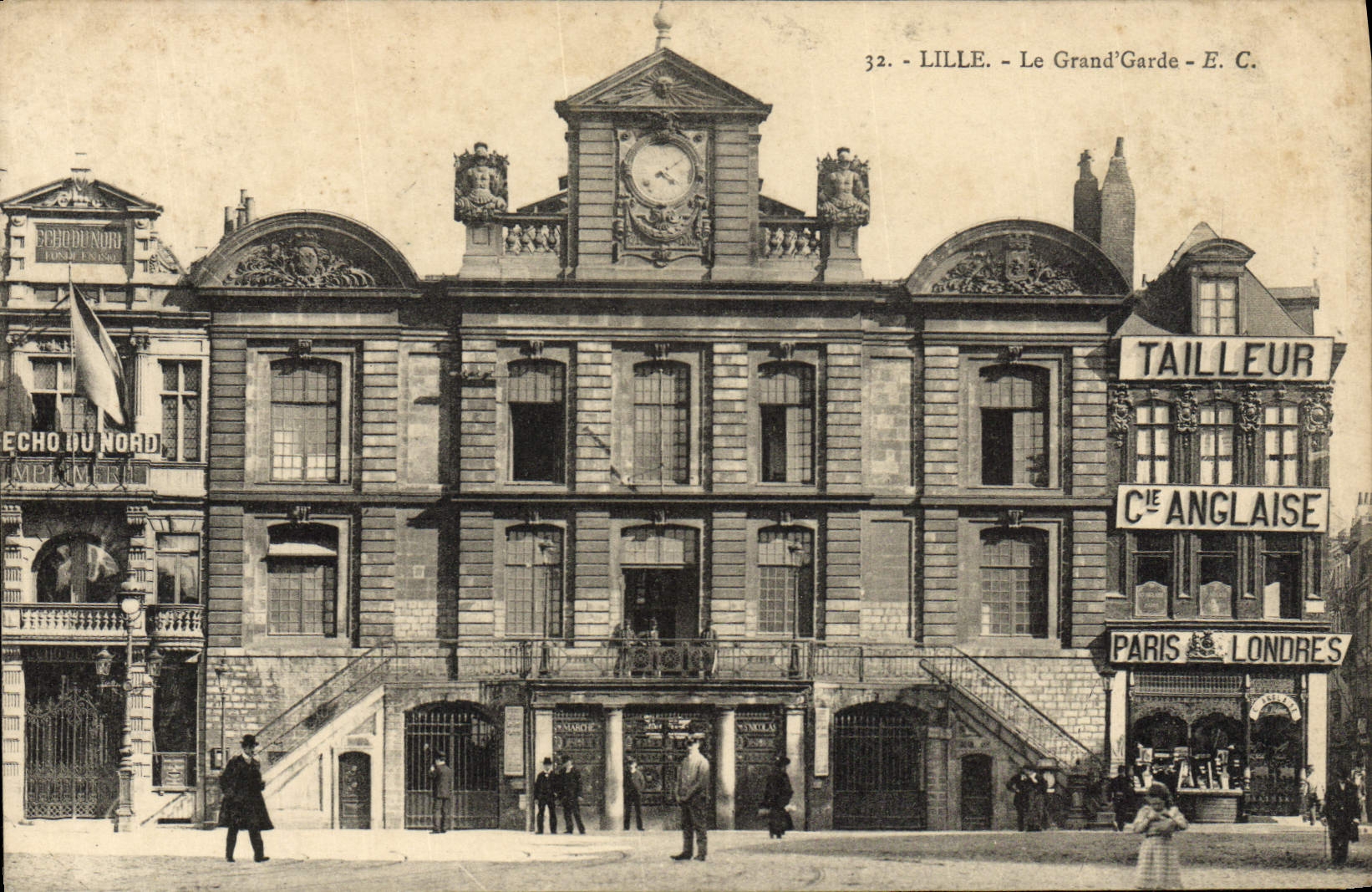 VINTAGE POSTCARD Lille the Large one Keeps English Tailor Co Paris London