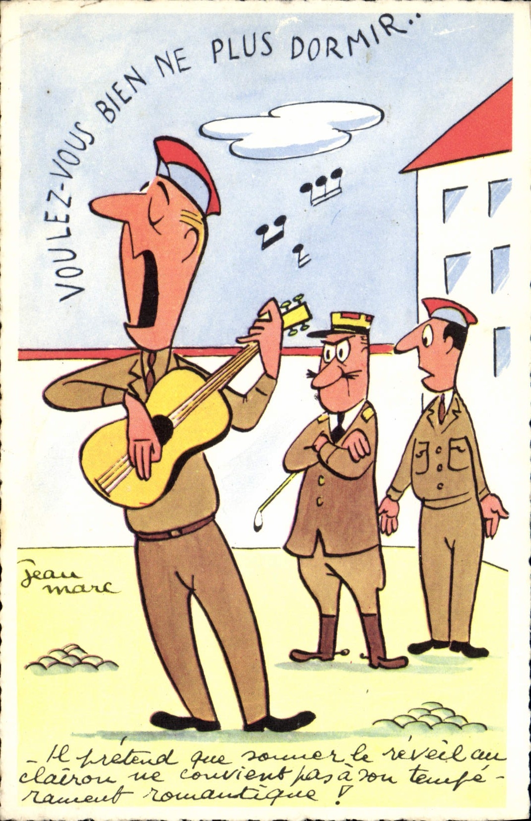 POSTAL por favor no dormir sí mismo de la VENDIMIA humor mejor de Militaria de los soldados