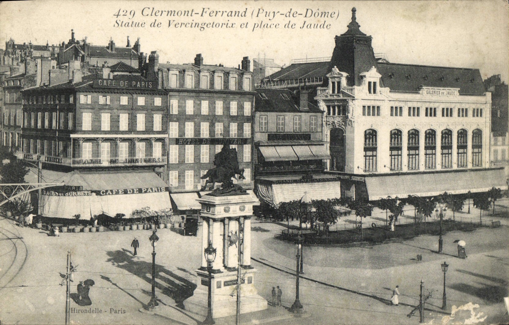 POSTAL Clermont-Ferrand Rules De Vercingetorix y Place De Jaude de la VENDIMIA