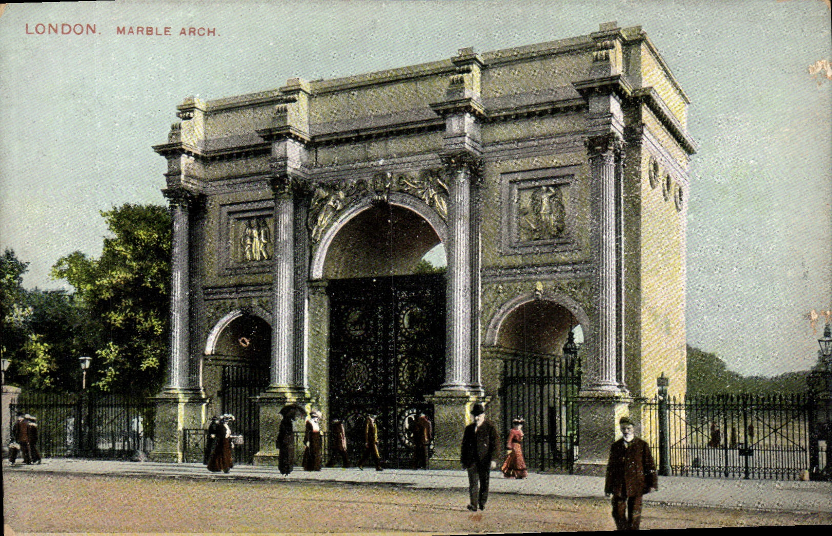 Arco de mármol de Londres de la POSTAL de la VENDIMIA