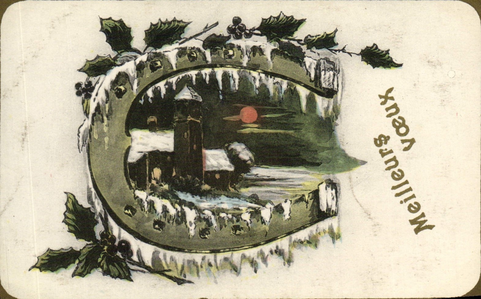 CPA Meilleurs Voeux Fer a cheval