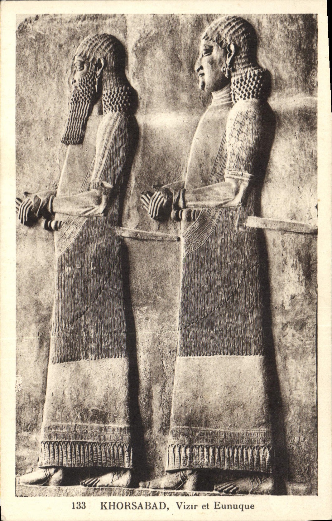 VINTAGE POSTCARD Khorsabad Vizier And Eunuque