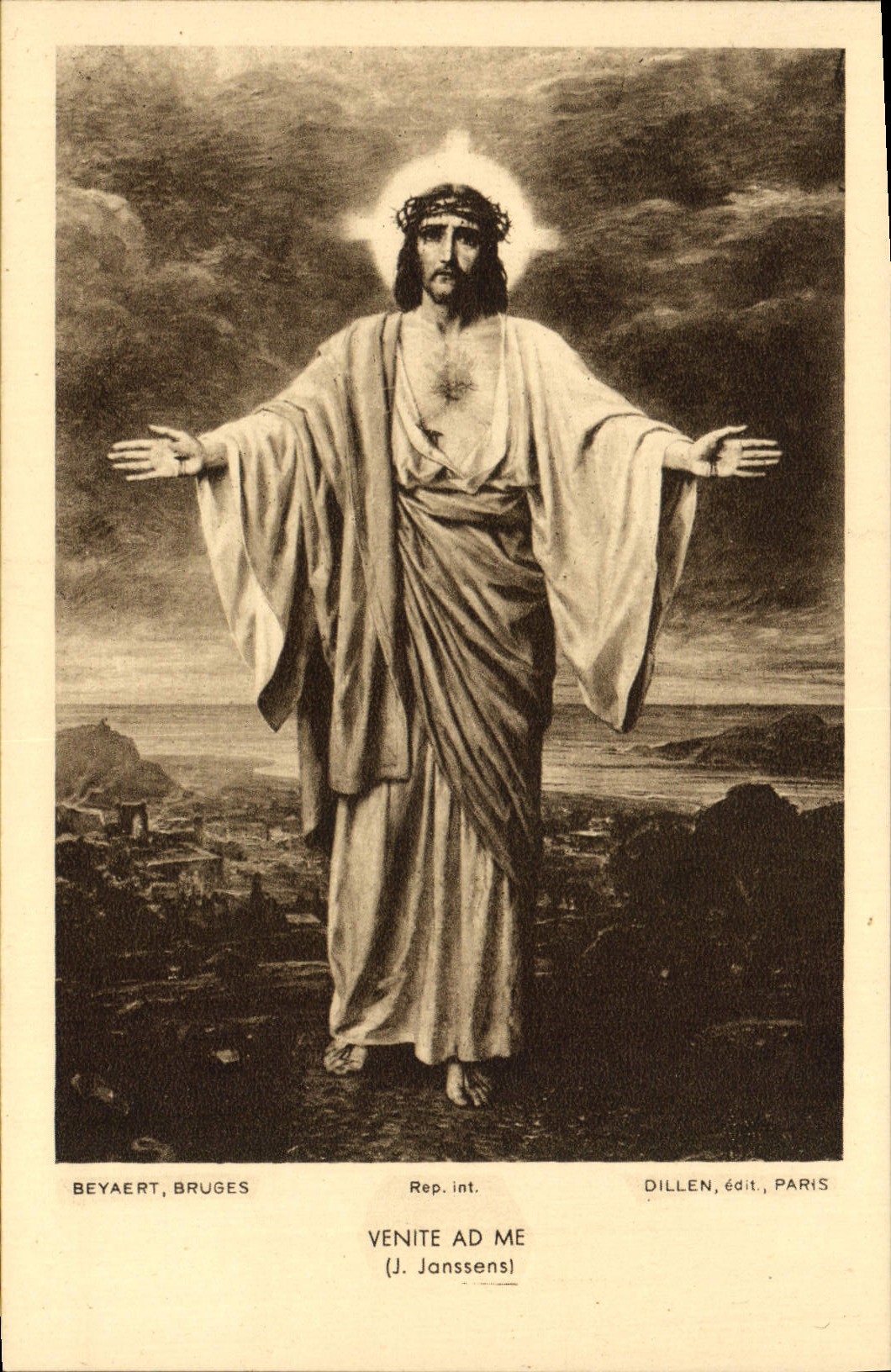 VINTAGE POSTCARD Venite AD Me Janssens Beyaert