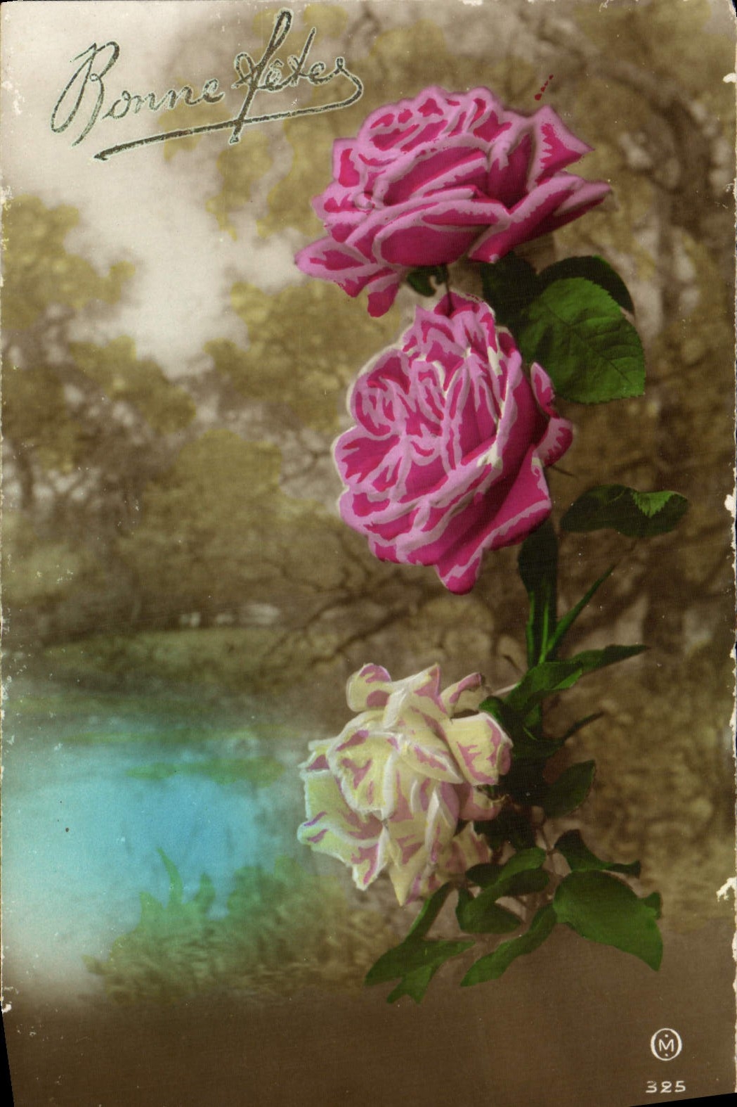 CPA Bonne Fete Fleurs