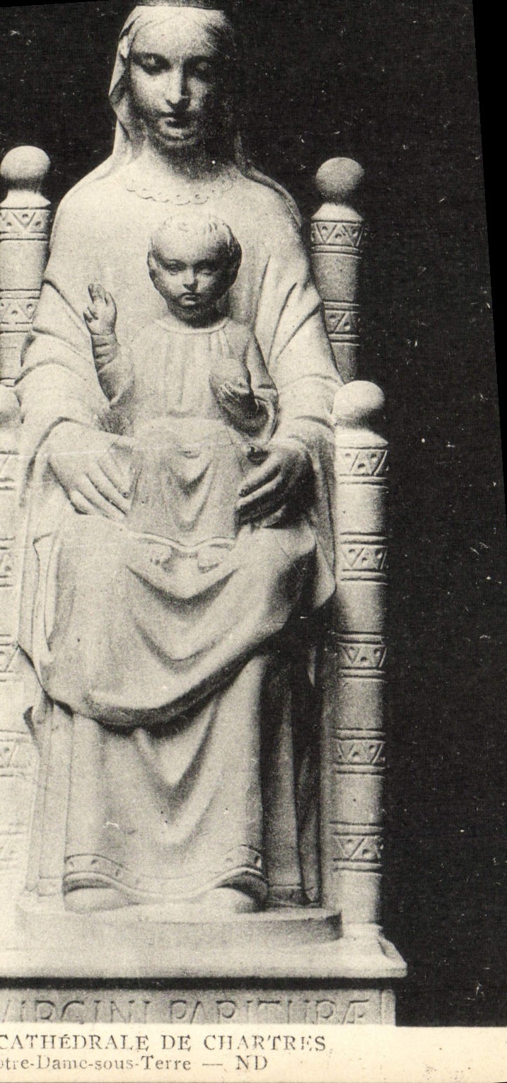 Catedral de Chartres Notre Dame de la POSTAL de la VENDIMIA bajo tierra