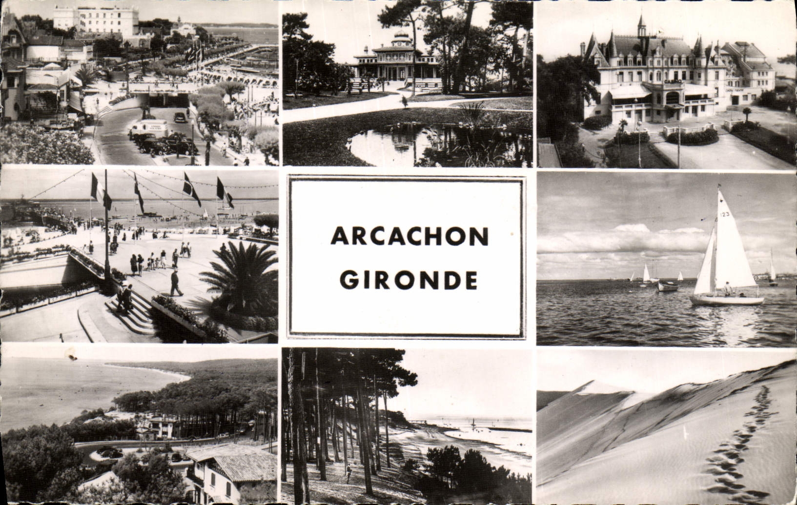 CPM Arcachon promenade et Plage Casino mauresque 