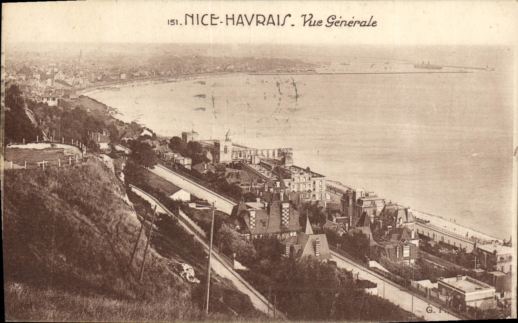 Natural de la POSTAL de la VENDIMIA Niza de la opinión de Le Havre