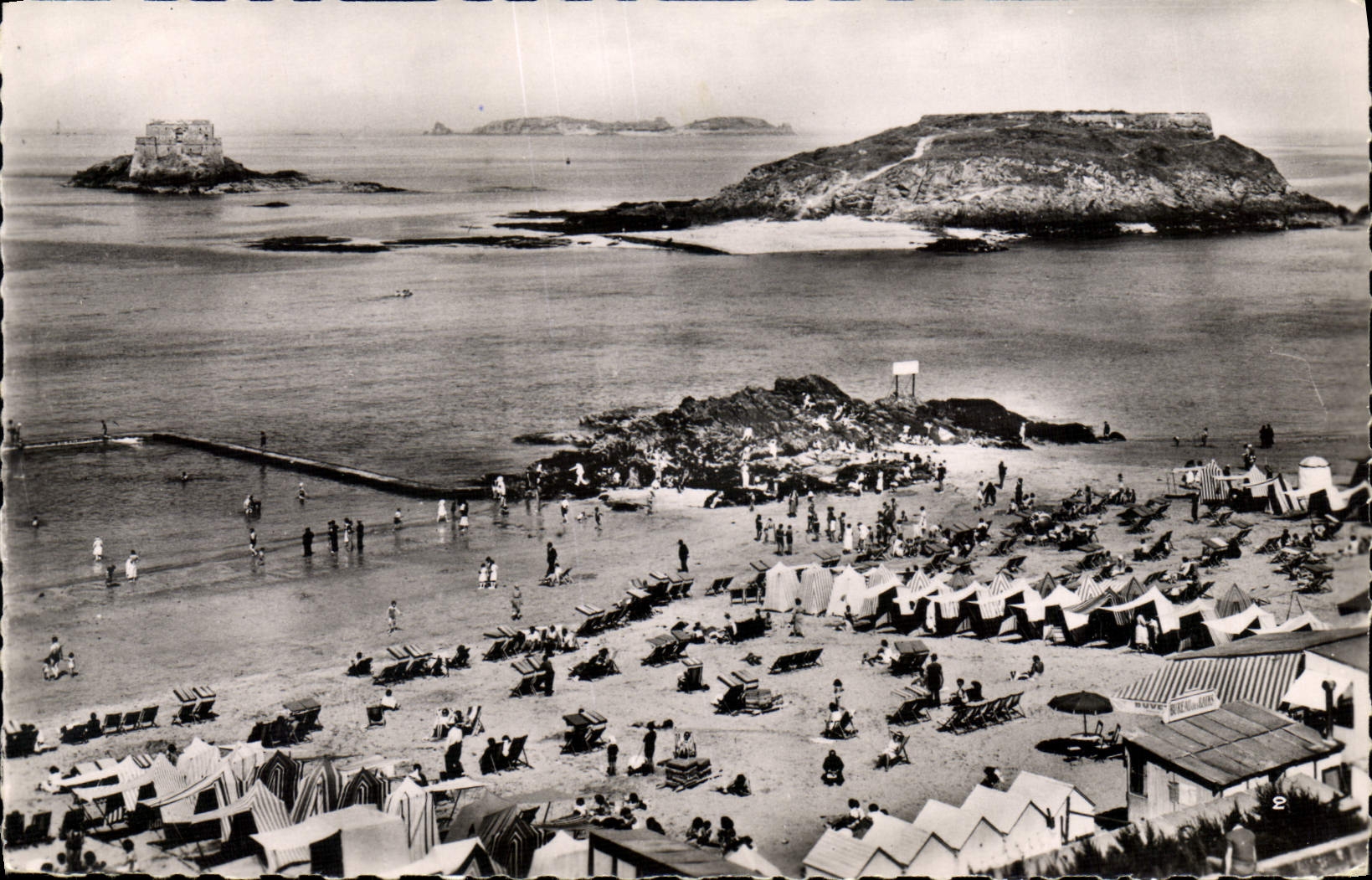 CPM Saint Malo Plage de Bon Secours et Les Beys